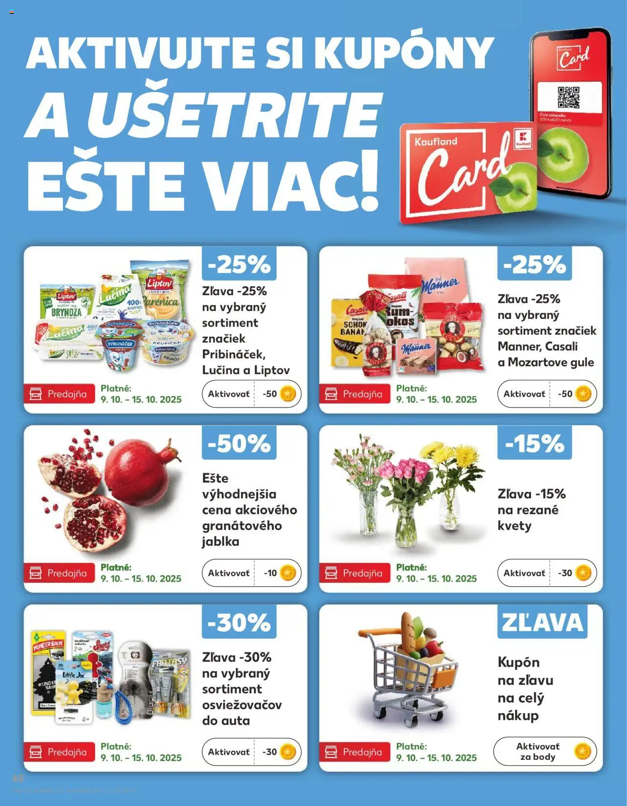 Náhľad Kaufland letáku platného od 09.10.2025 - Kvety, Rum, Bryndza, Jablká