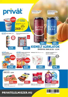 PRIVÁT - PRIVÁT akciós újság megtekintése, amely érvényes 2026.10.29.-től