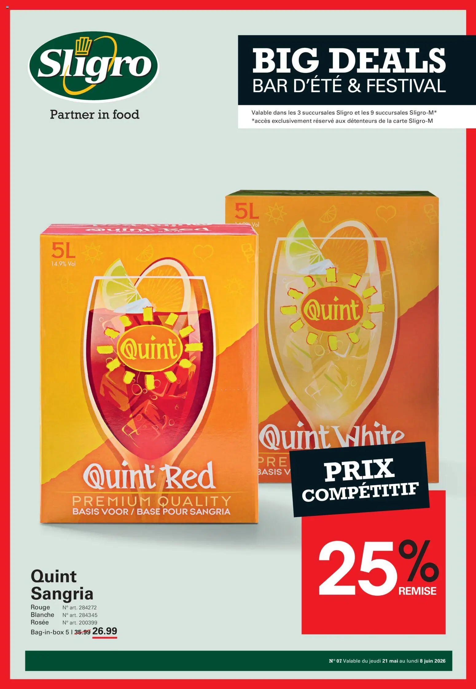 Voorbeeld van Sligro Big Deals van winkel Sligro geldig vanaf 21/05/2026