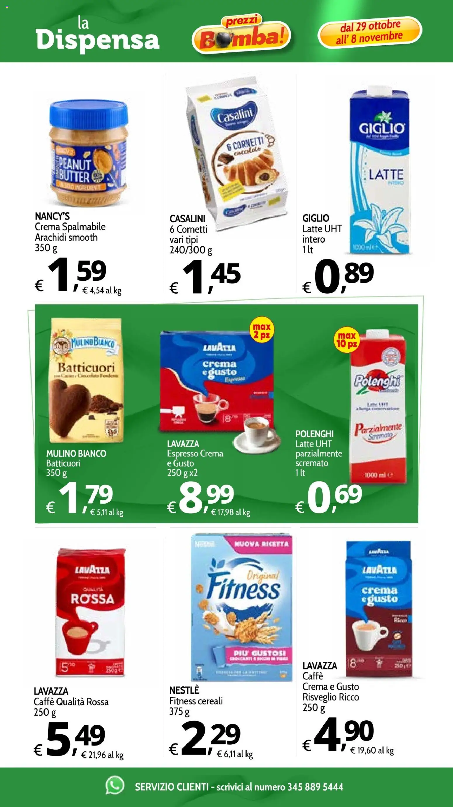 Anteprima dell'opuscolo Primo Prezzo volantino dal negozio Primo Prezzo valido da 29/10/2026 - Crema, Caffè, Latte, Lavazza, Cereali, Arachidi