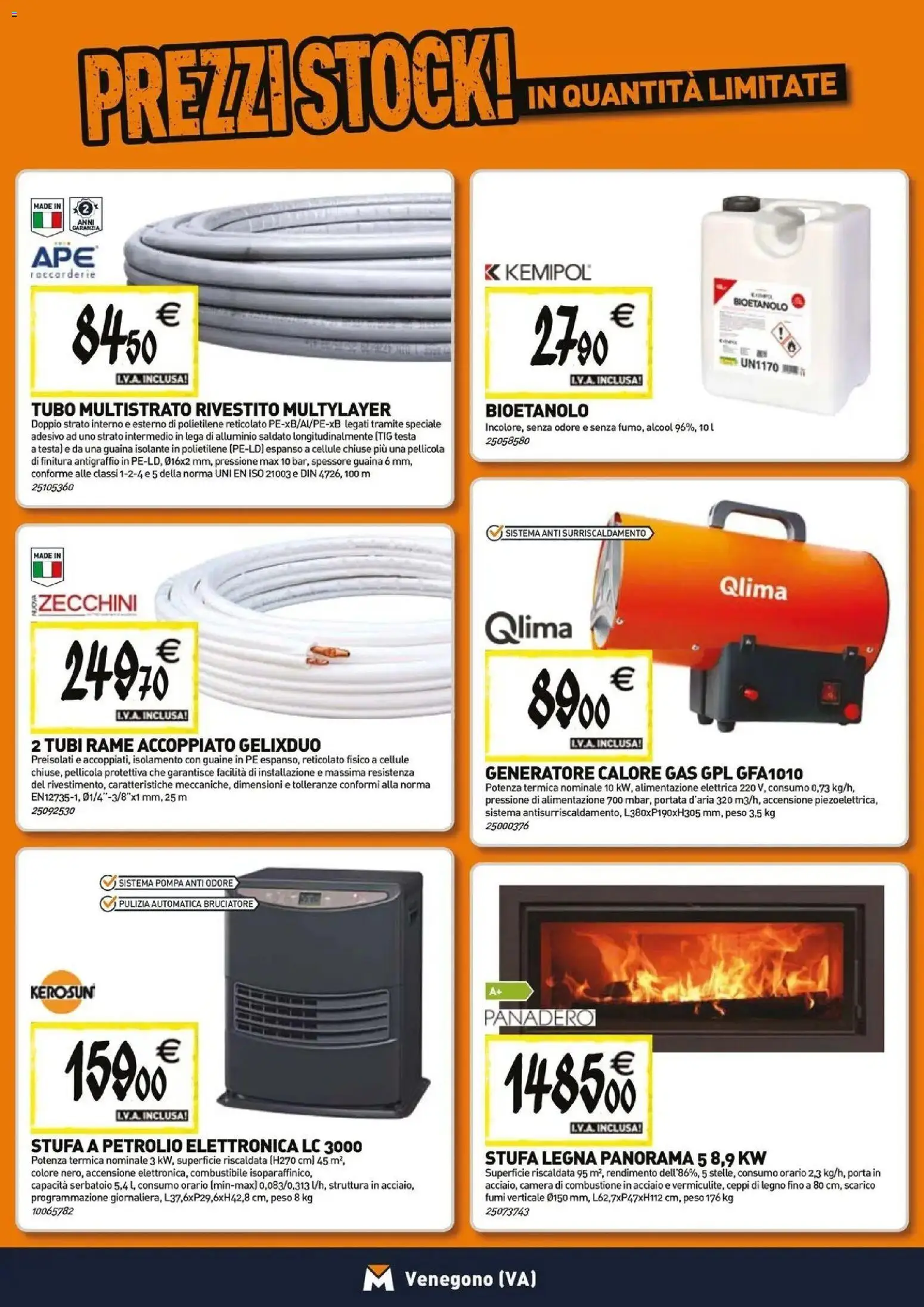 Anteprima dell'opuscolo TECNOMAT catalogo Venegono Inferiore dal negozio TECNOMAT valido da 29/10/2026 - Tubi, Porta, Rame, Alluminio, Stufa, Generatore, Tubo, Pellicola