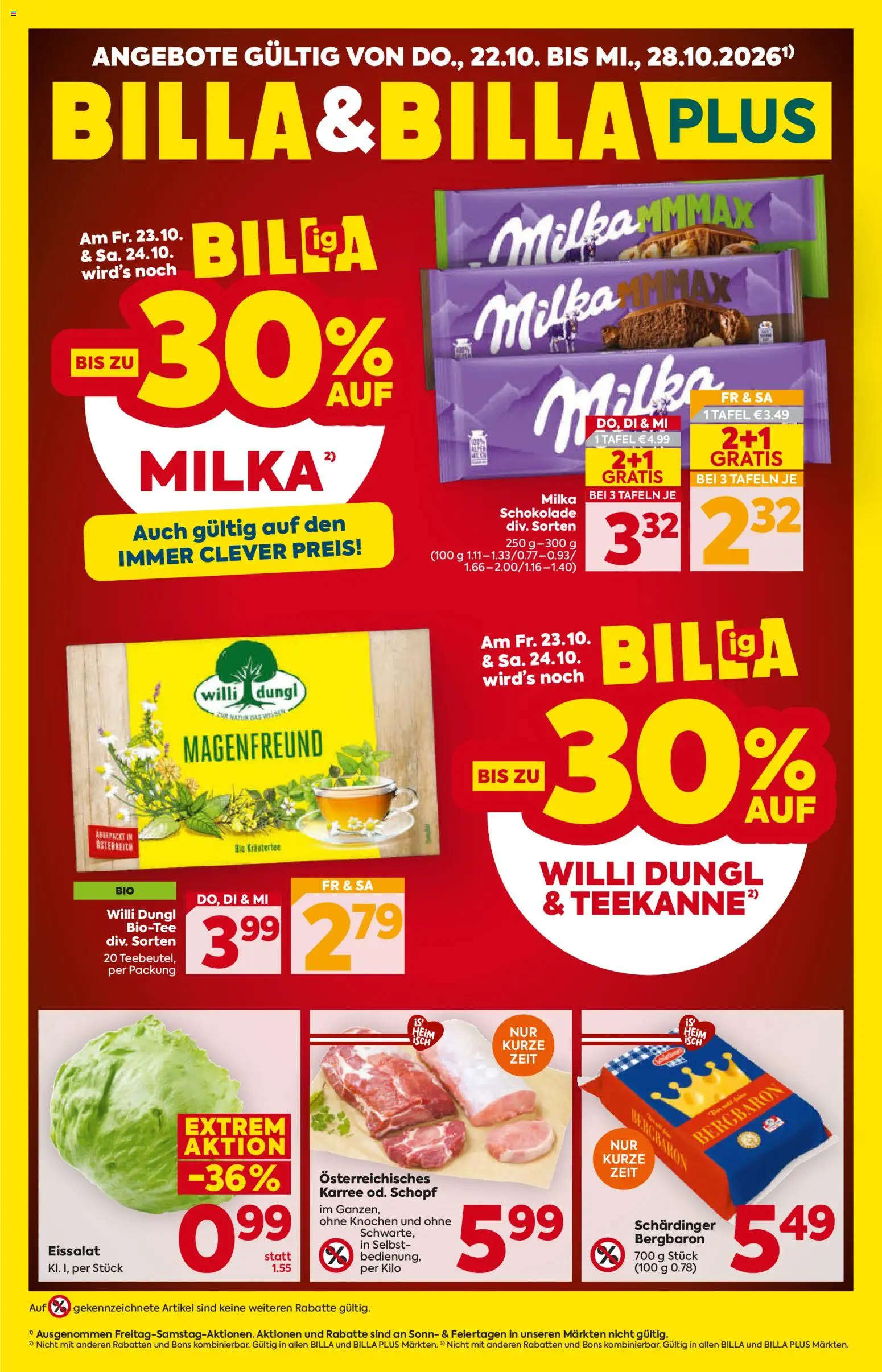 Vorschau der Angebote: Billa Billa Flugblatt gültig ab 22.10.2026