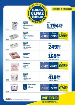 Metro Metro - Olmazsa Olmaz Ürünler 29.04.2026 - Broşürünün önizlemesi