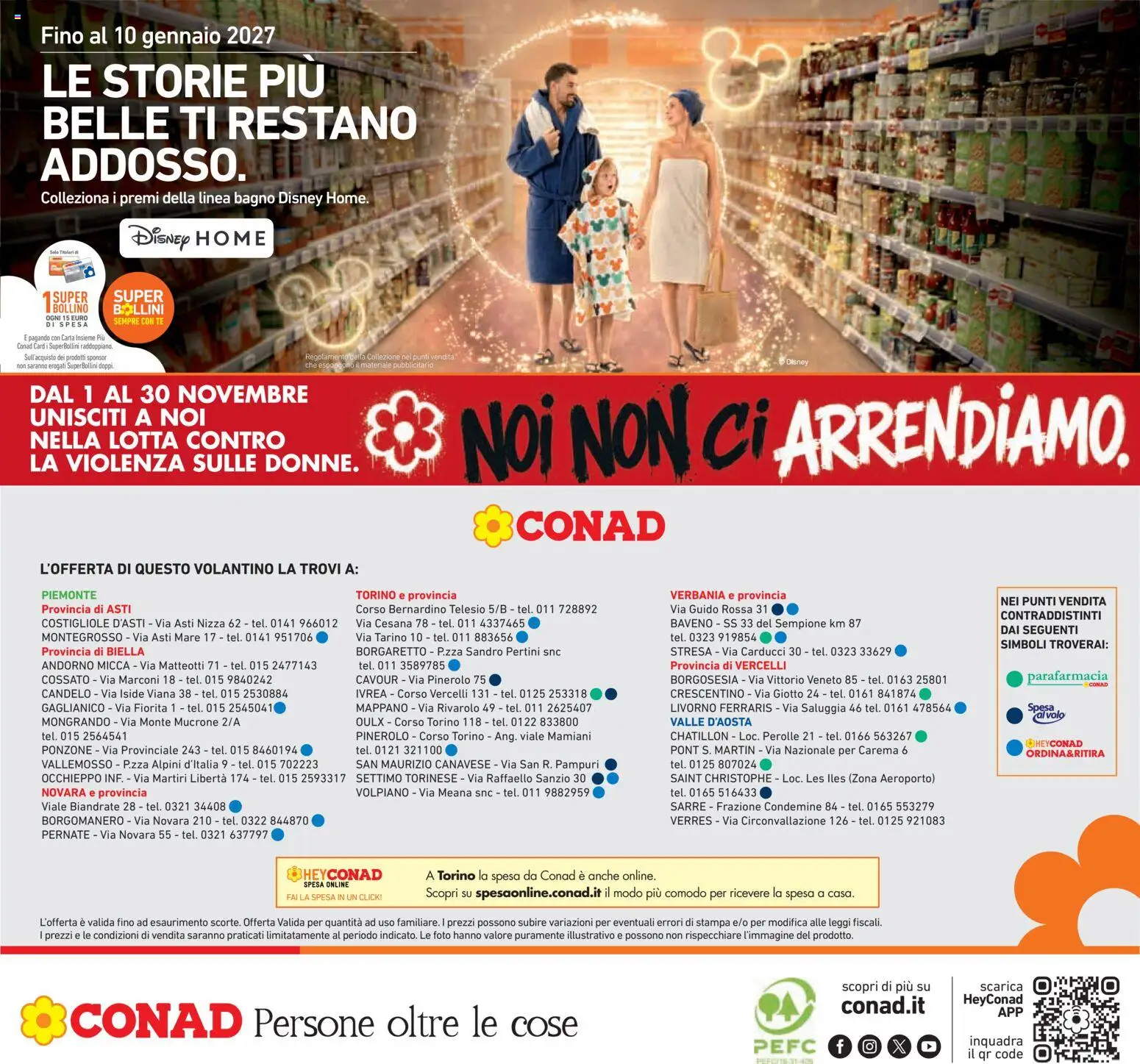 Anteprima dell'opuscolo Conad volantino Piemonte dal negozio Conad valido da 22/10/2026 - Stampa, Bagno, Raffaello, Tè