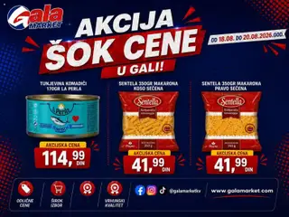 Pregled Gala MARKET kataloga - važi od 18.08.2026