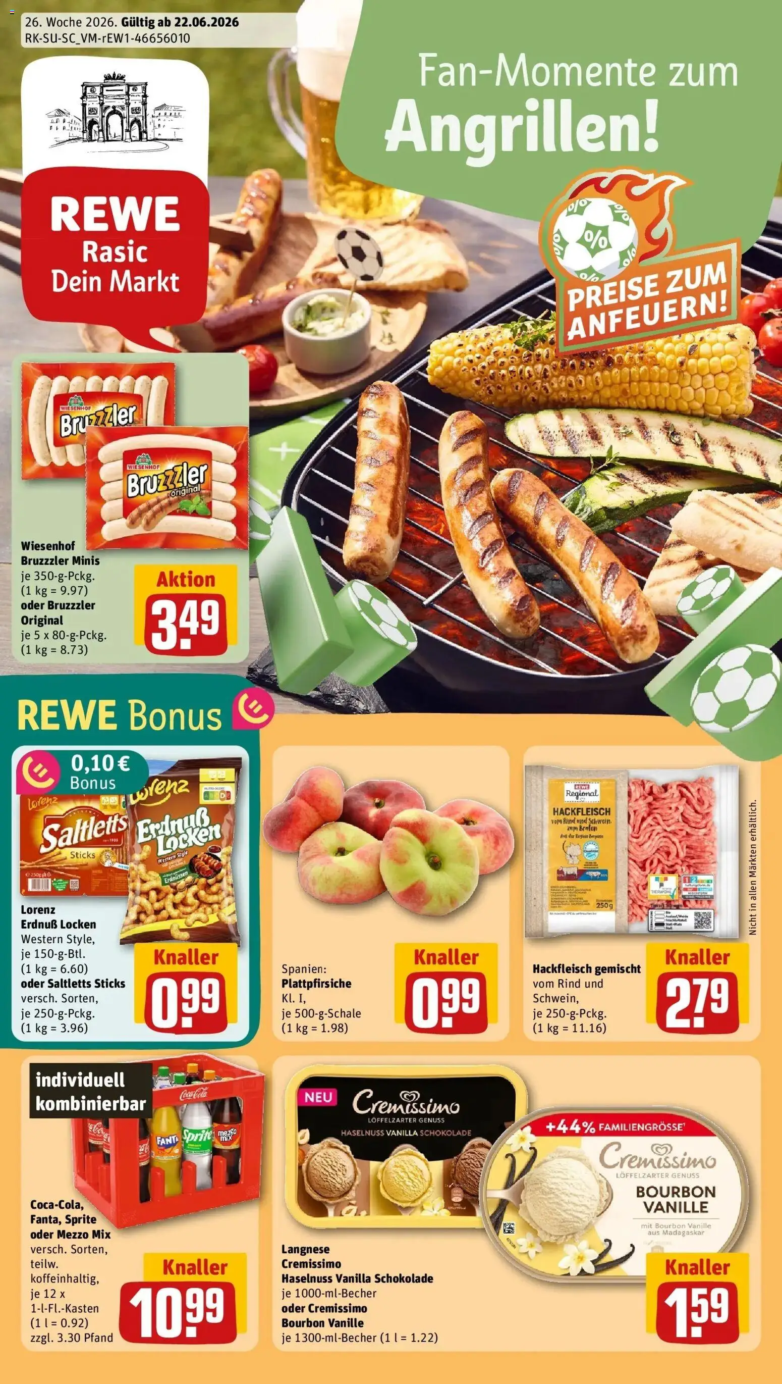 Vorschau von dem Prospekt des Geschäftes Rewe, gültig ab dem 22.06.2026