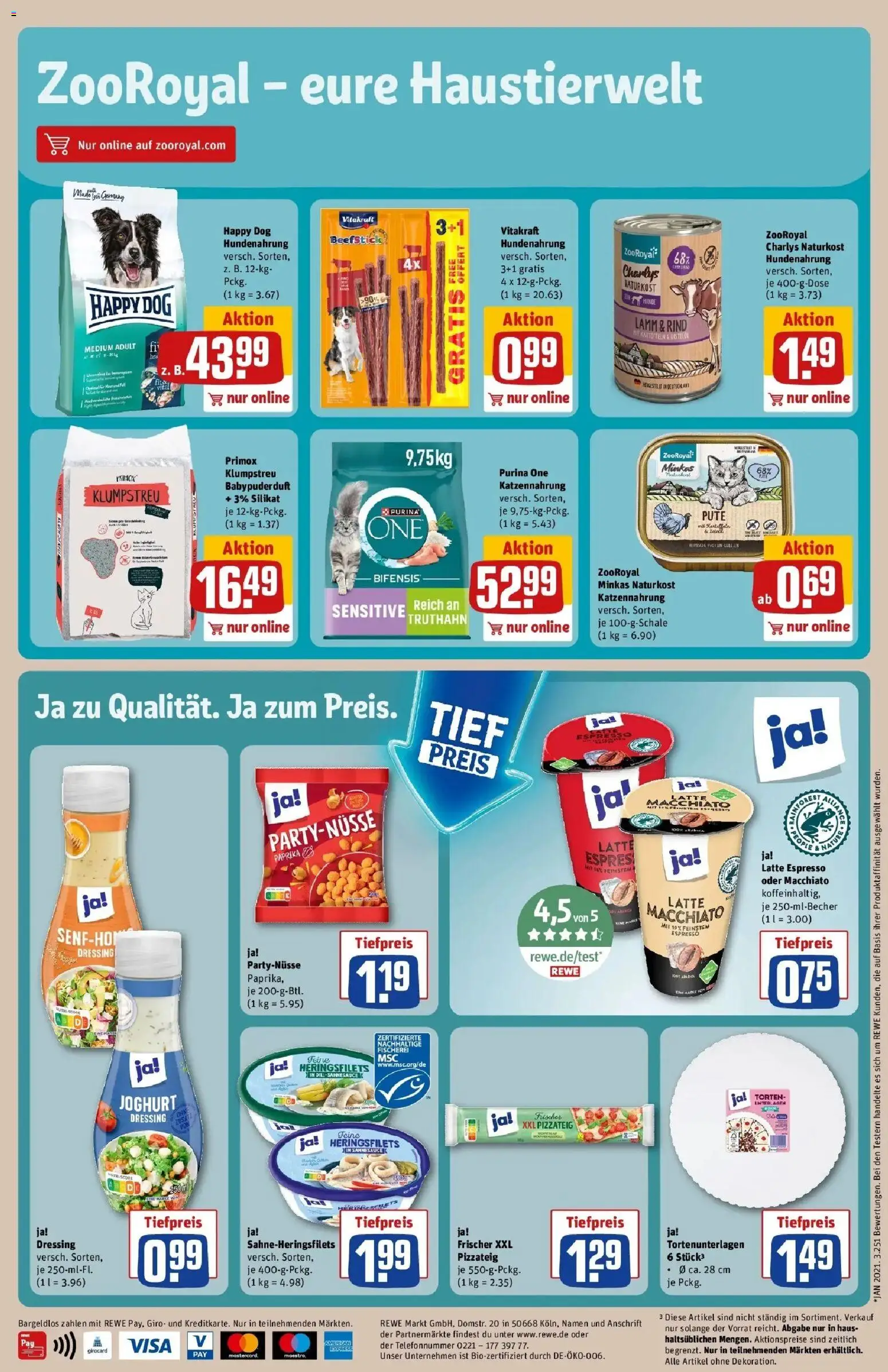 Vorschau von dem Prospekt des Geschäftes Rewe, gültig ab dem 02.03.2026 - Pizza, Joghurt, Paprika, Kartoffeln, Duft, Dressing, Purina one, Pute