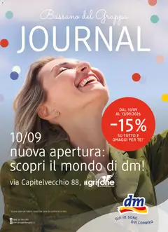Anteprima dell'opuscolo dm drogerie markt volantino Apertura Bassano del Grappa dal negozio dm drogerie markt valido da 10/09/2026