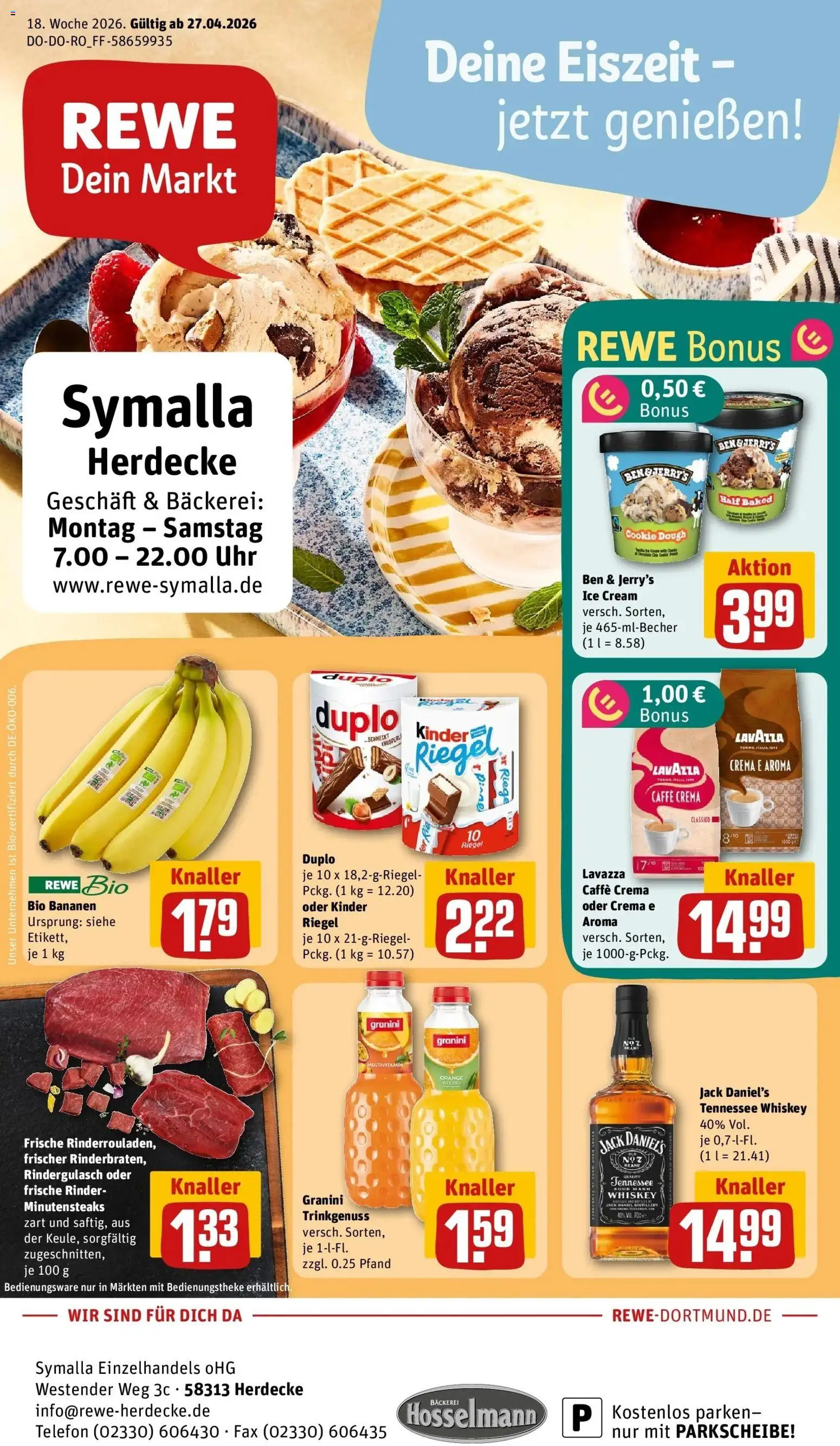 Vorschau von dem Prospekt des Geschäftes Rewe, gültig ab dem 27.04.2026