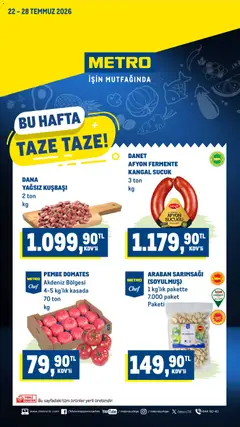 Metro Metro Katalog 22.07.2026 - Broşürünün önizlemesi