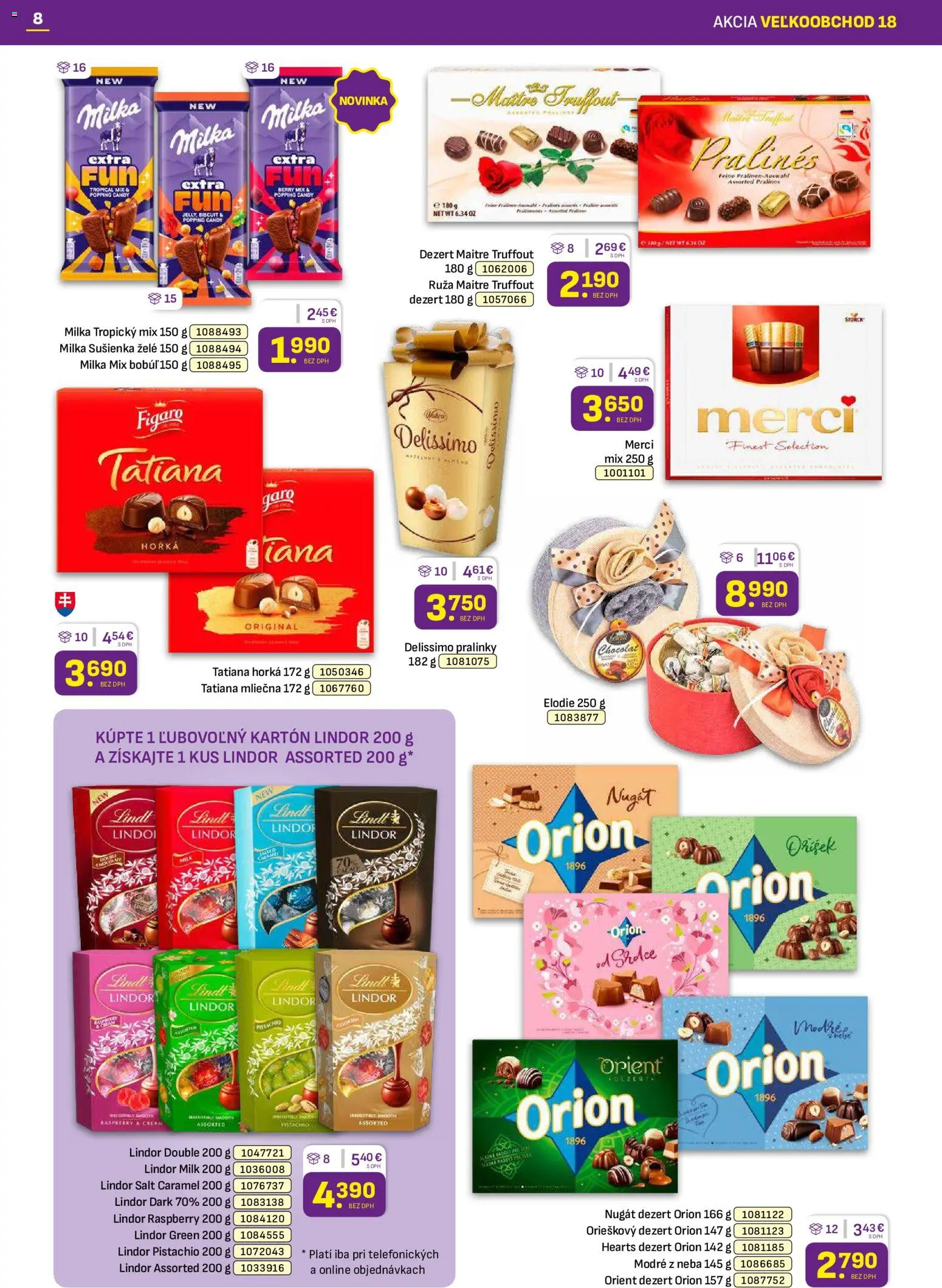 Náhľad Libex letáku platného od 07.09.2026 - Lindt, Milka, Dezert, Merci, Lindor