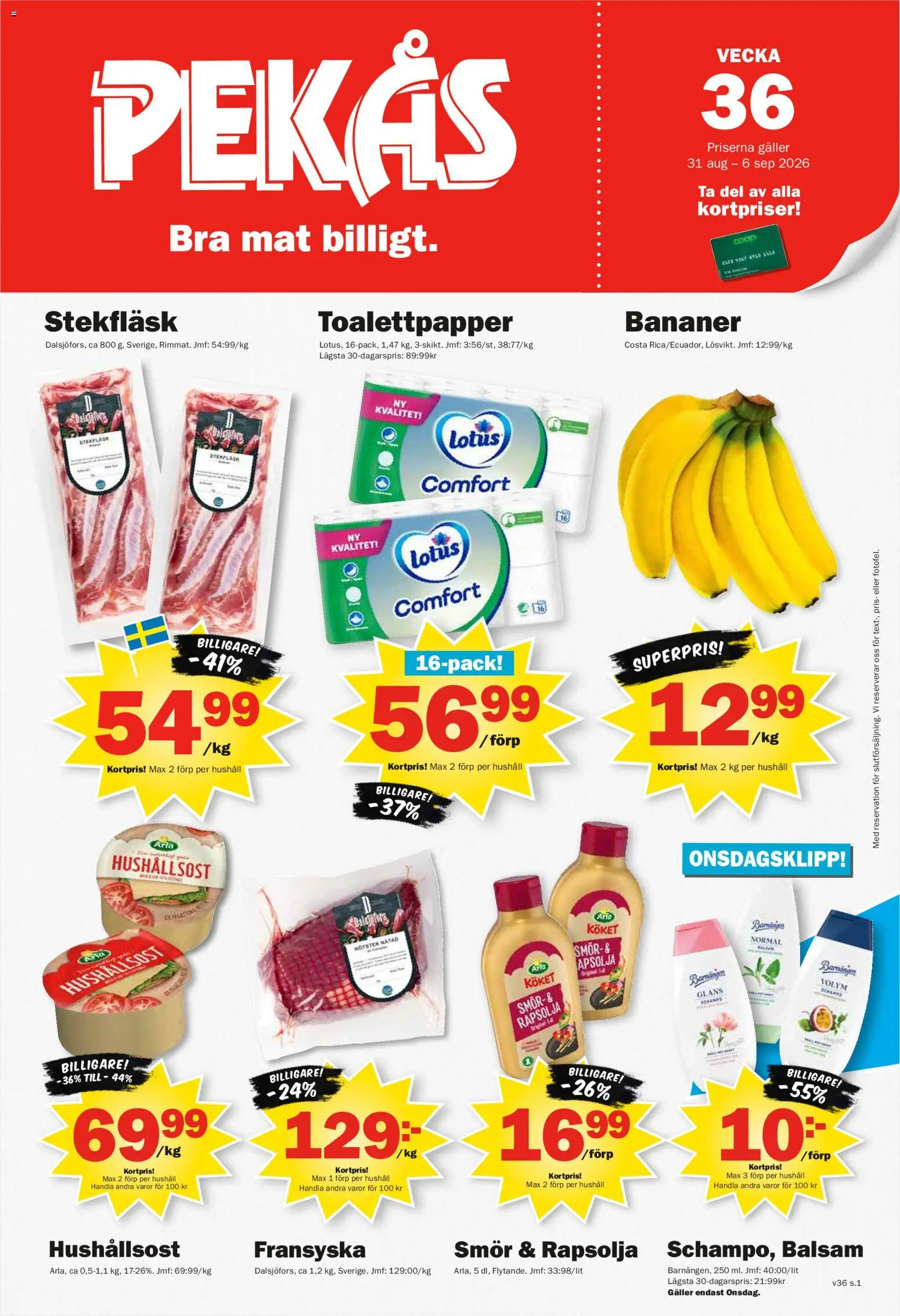 Förhandsgranska reklamblad Pekås erbjudanden från butik Pekås gäller från 31/08/2026