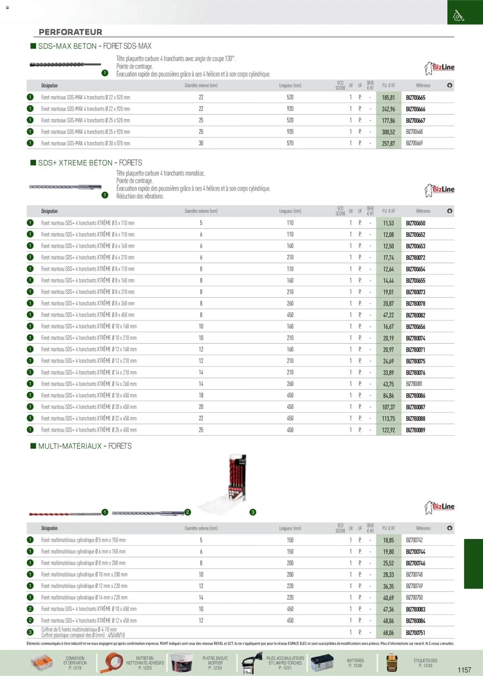 Prévisualisation de Brochure EPI, mesure, outillage, fixations et consommables du magasin Rexel formulaire valide 18/11/2025 - Mortier, Marteau