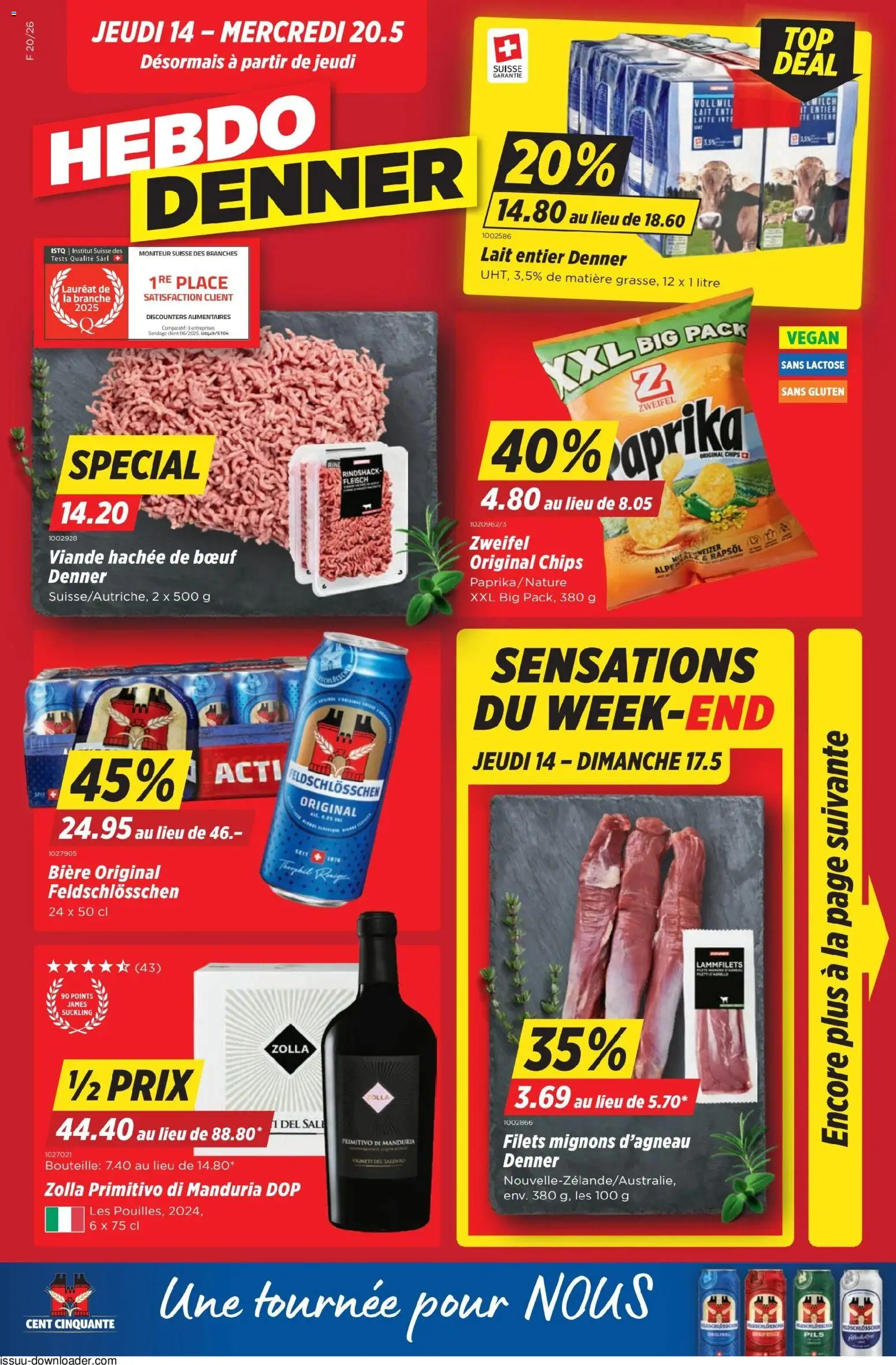 Vorschau des Merkblatts Denner aktionen FR vom Shop Denner gültig von 14.05.2026 bis 20.05.2026