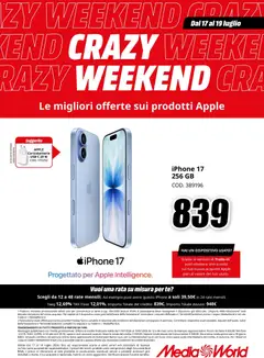 Anteprima dell'opuscolo Media World volantino Apple dal negozio Media World valido da 17/07/2026