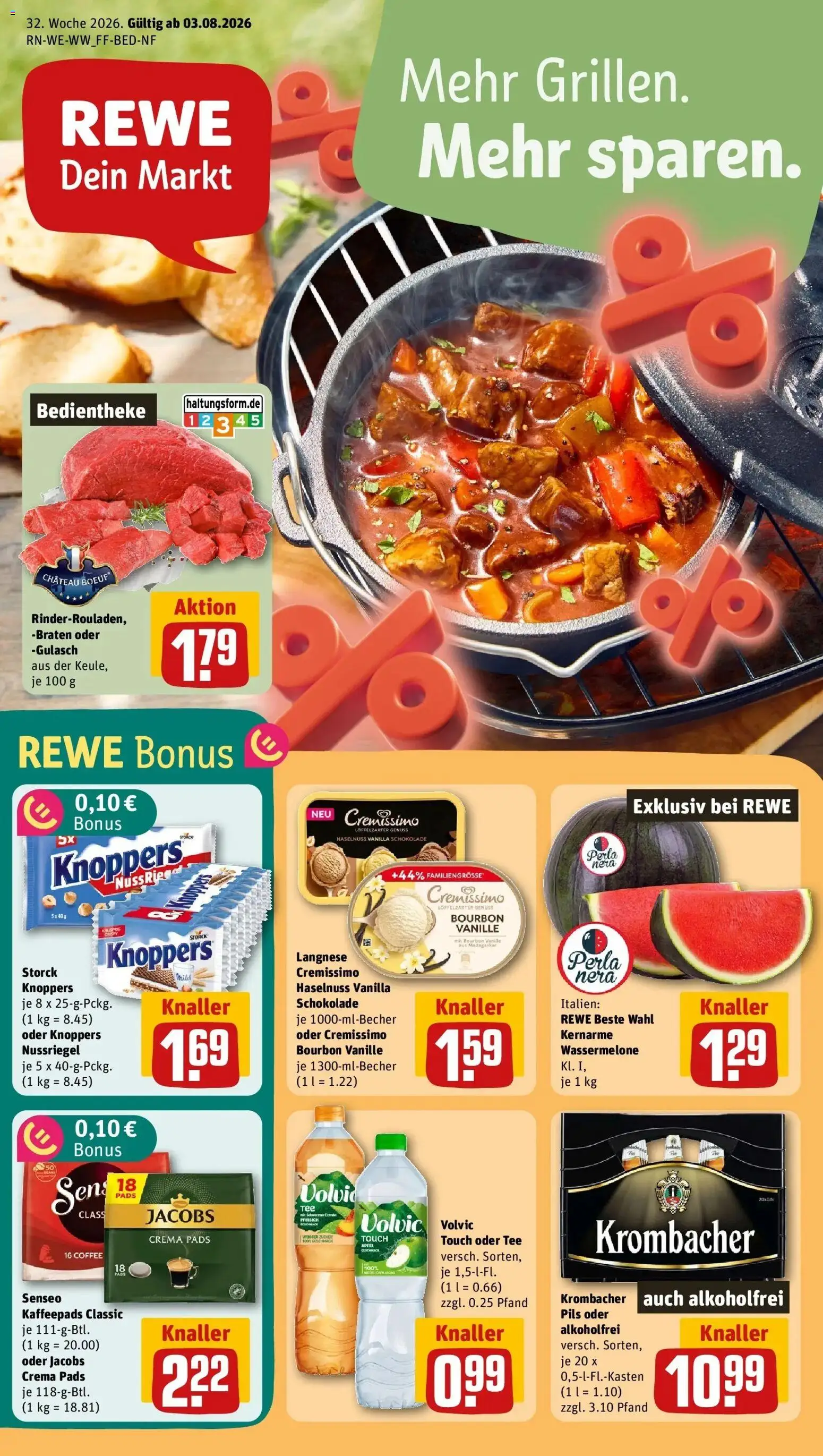 Vorschau von dem Prospekt des Geschäftes Rewe, gültig ab dem 03.08.2026
