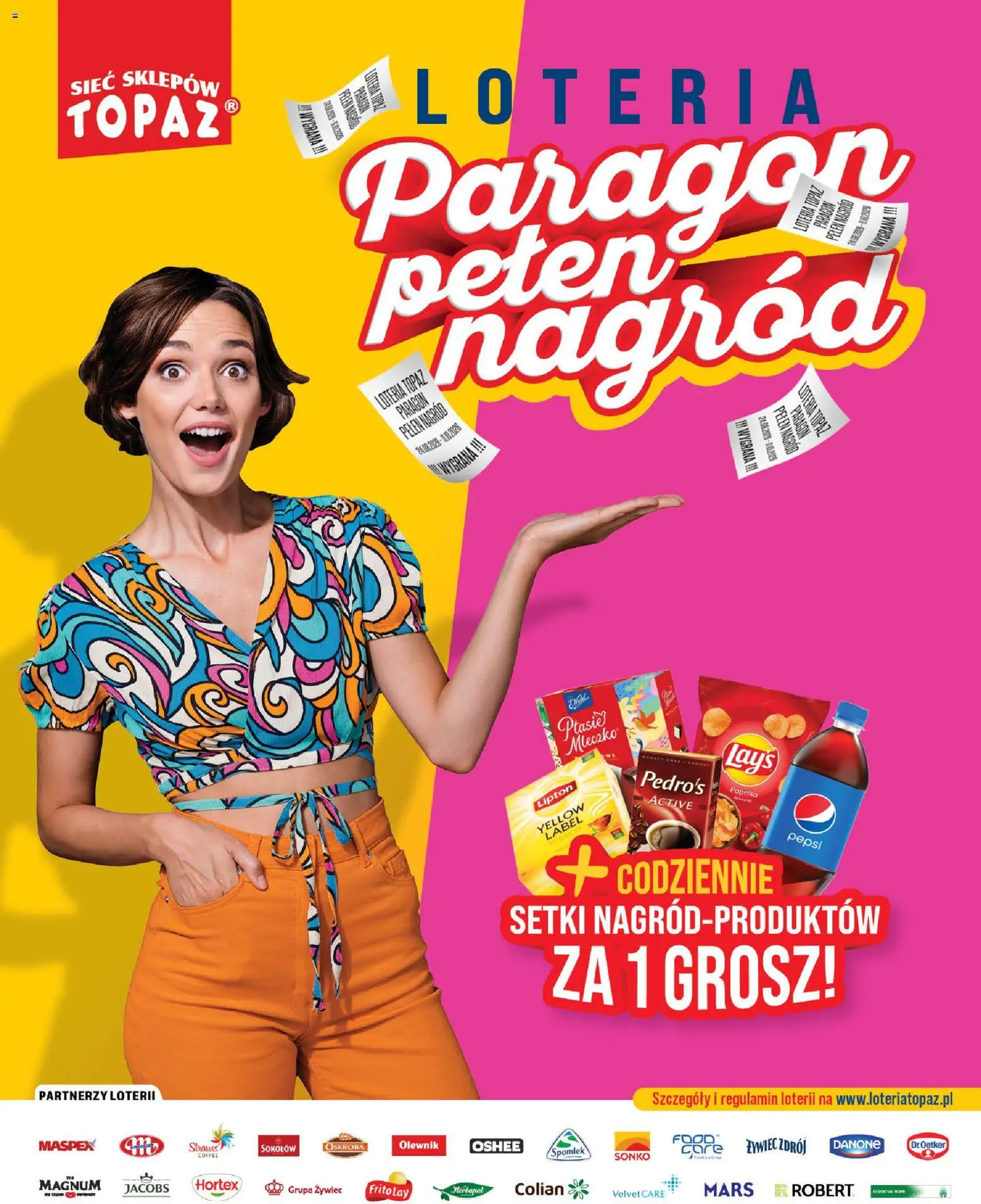 Pogląd gazetki "Topaz gazetka - Loteria Paragonowa" ze sklepu Topaz ważnej od 24.08.2026
