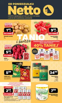 Pogląd gazetki "Netto gazetka od poniedziałku spożywcza" ze sklepu Netto ważnej od 06.07.2026