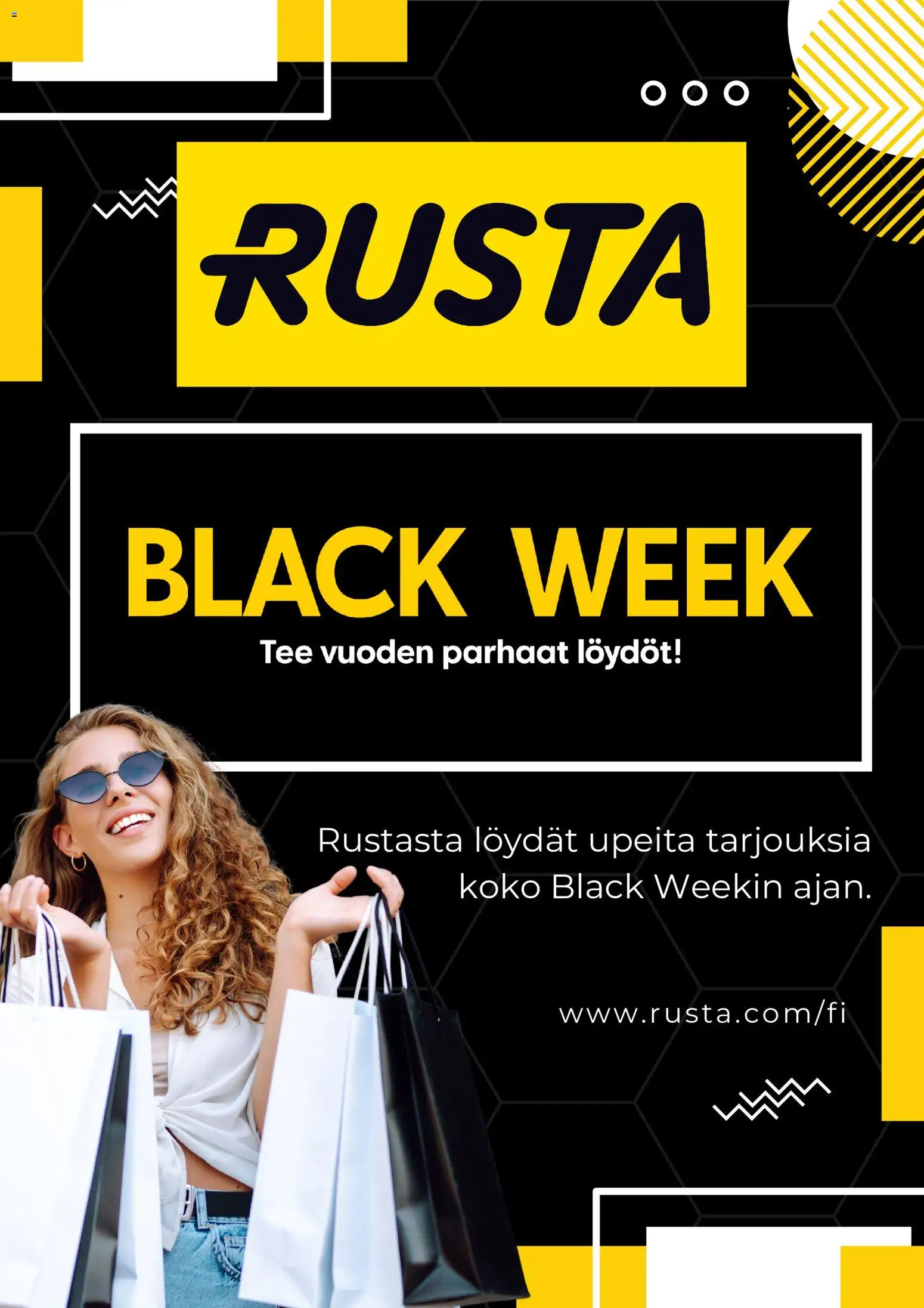Kaupan Rusta Rusta Black Friday -ennakkoilmoitus esikatselu, voimassa 09/10/2026 - Tee