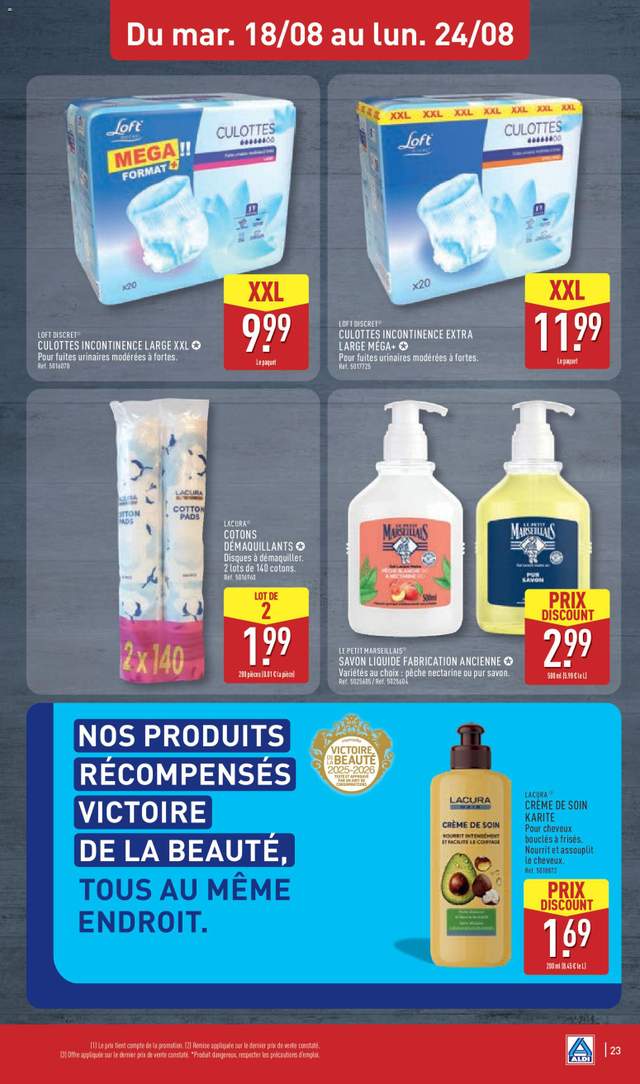 Nouveau catalogue Aldi à partir du 18/08
