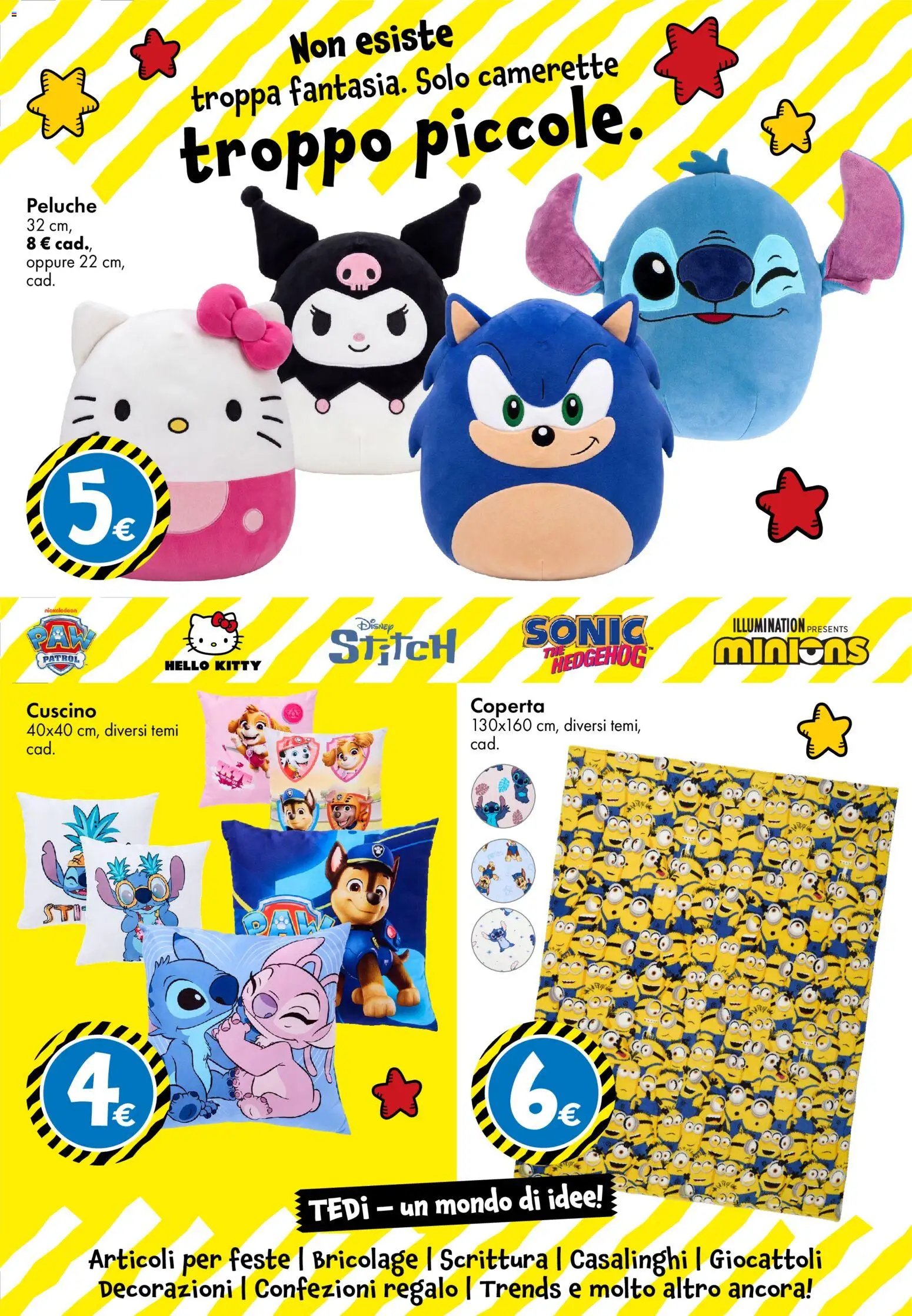 Anteprima dell'opuscolo TEDi volantino dal negozio TEDi valido da 23/10/2026 - Giocattoli, Peluche, Cuscino, Decorazioni, Coperta