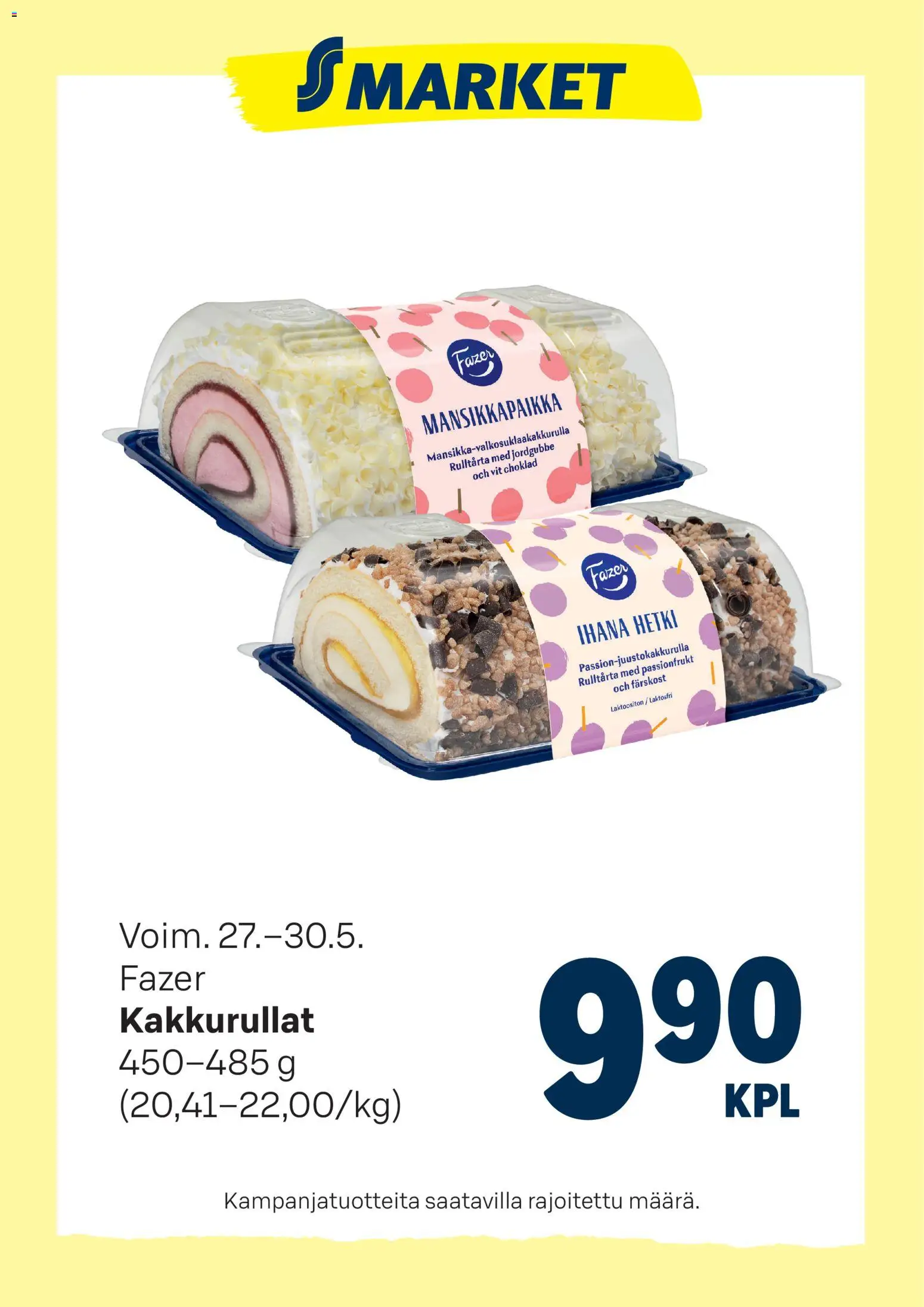 Kaupan S-market S-market tarjoukset kakkurullat esikatselu, voimassa 27/05/2026