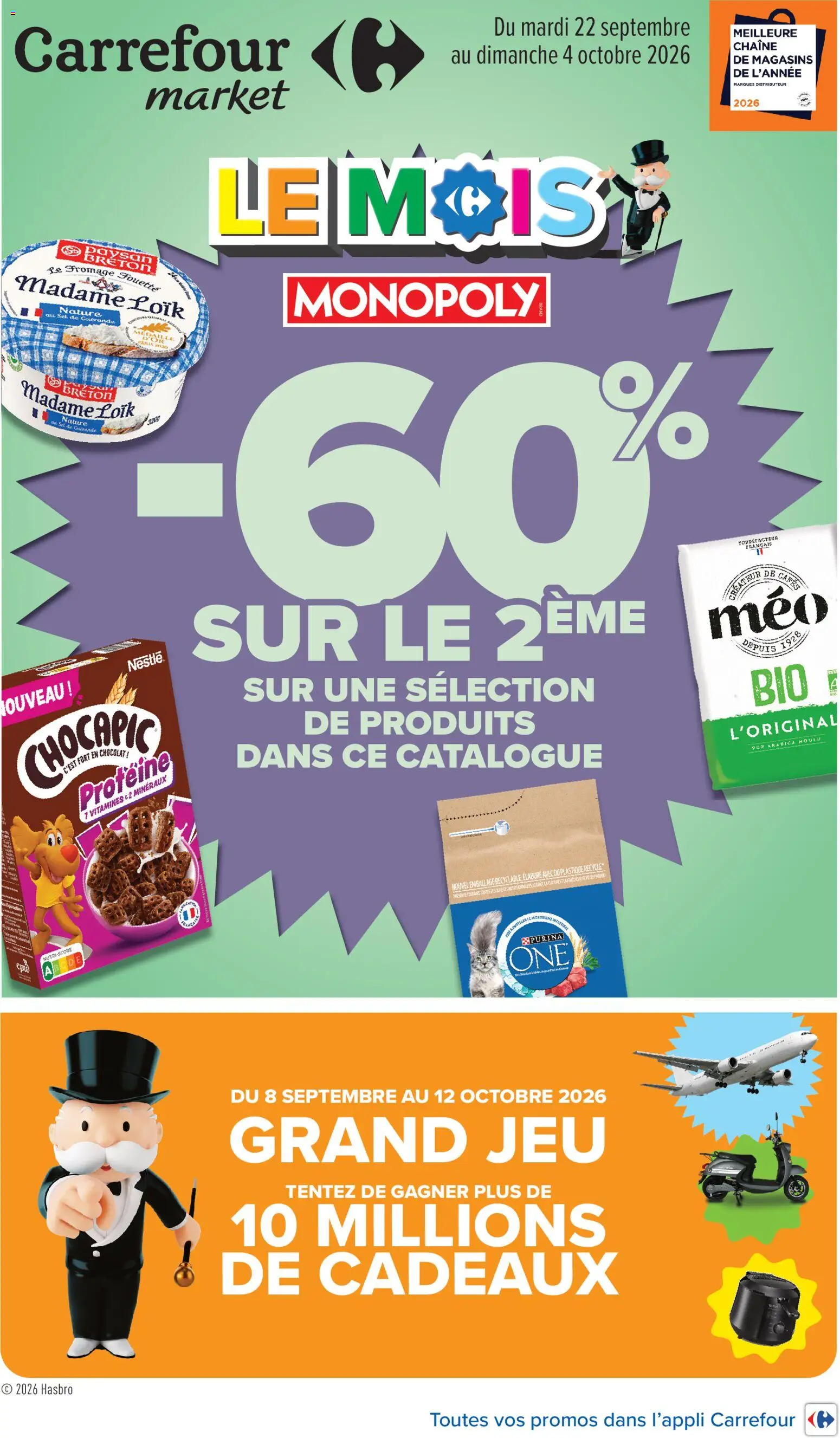 Prévisualisation de Carrefour Market catalogue le mois monopoly du magasin Carrefour Market formulaire valide 22/09/2026