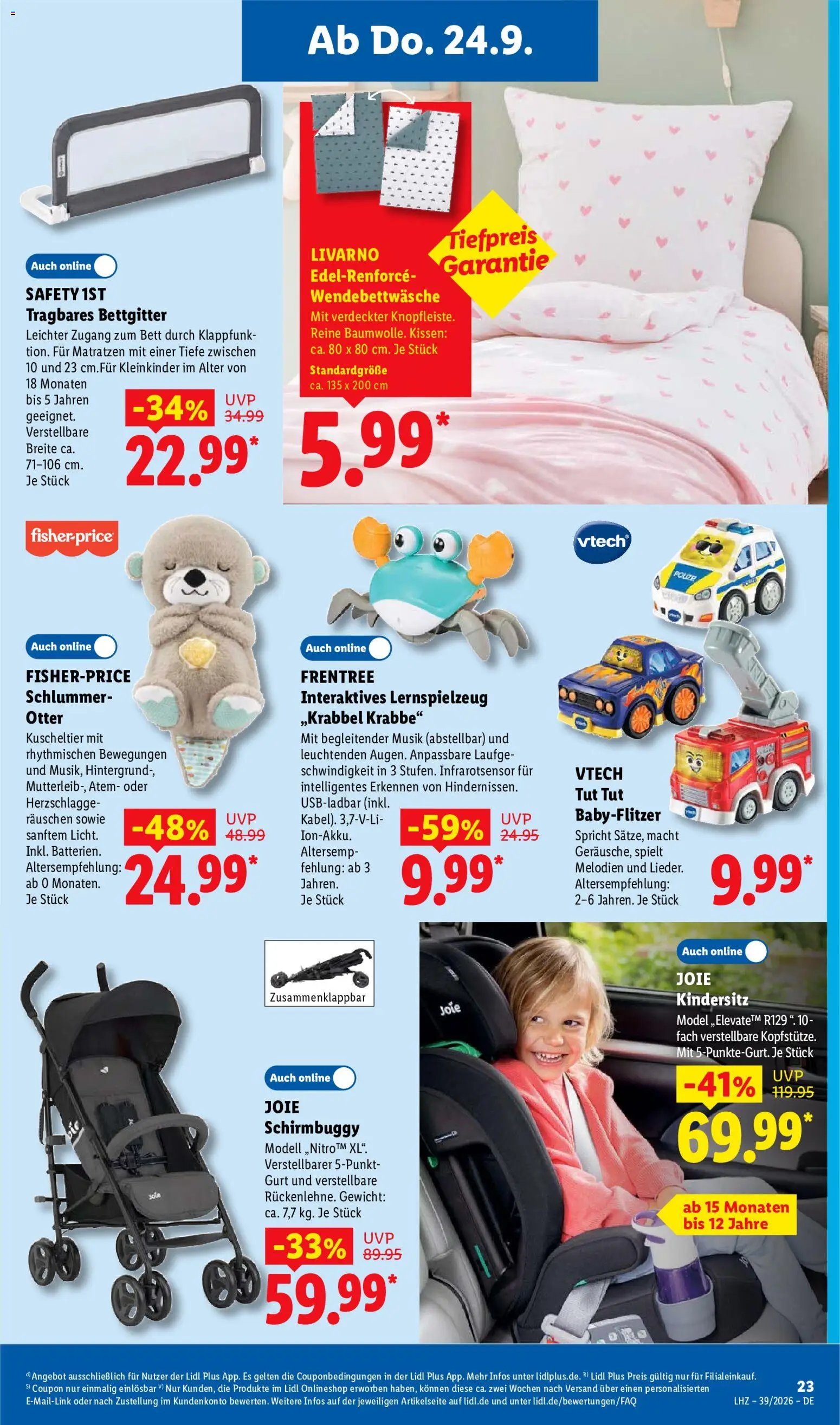 Vorschau von dem Prospekt des Geschäftes Lidl, gültig ab dem 21.09.2026 - Bett, Kissen, Gewicht