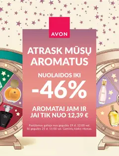 AVON parduotuvės leidinio AVON leidinys - ATRASK MŪSŲ AROMATUS galiojančio nuo 2026.05.19 peržiūra