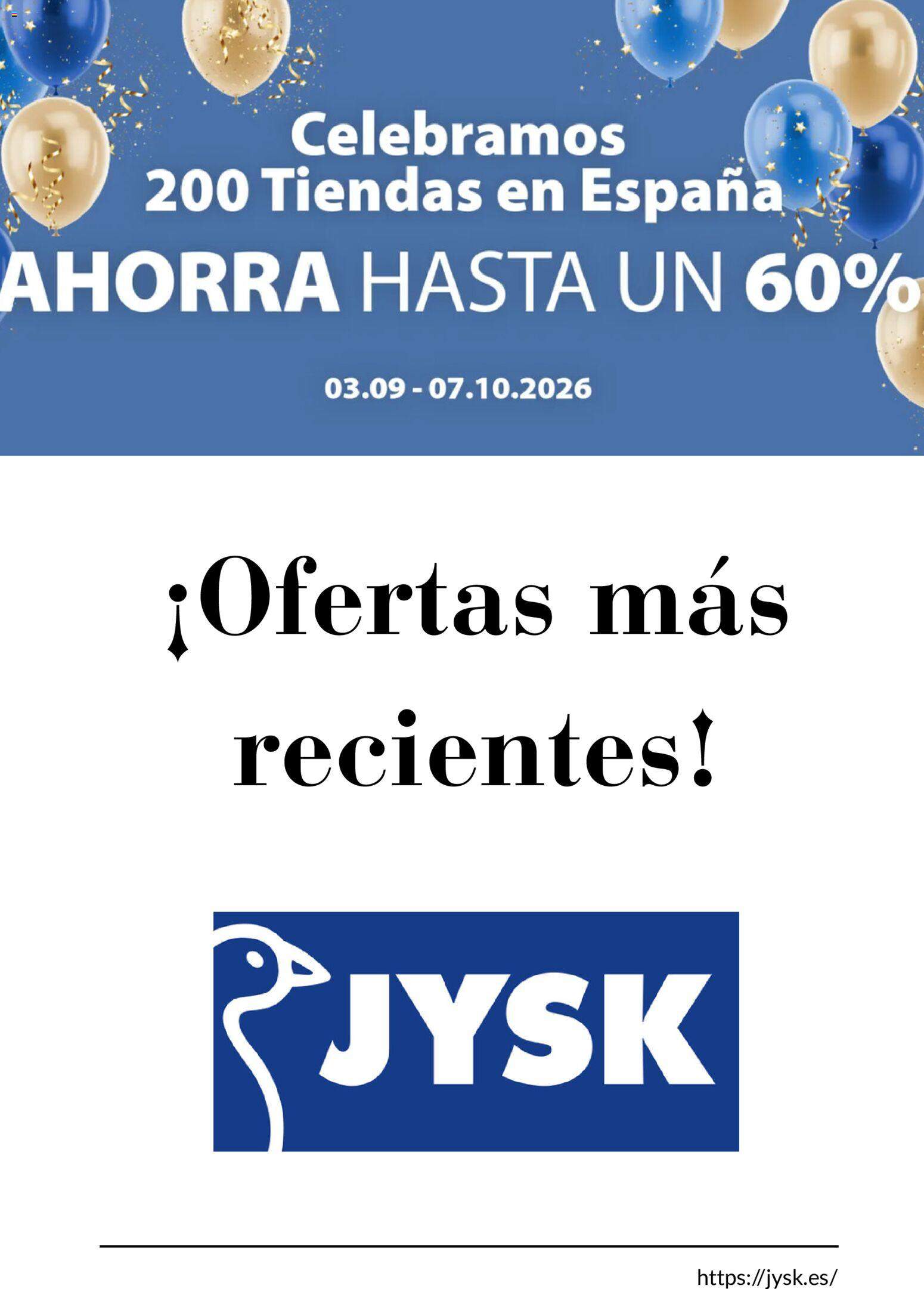 Nuevo folleto Jysk desde 03/09