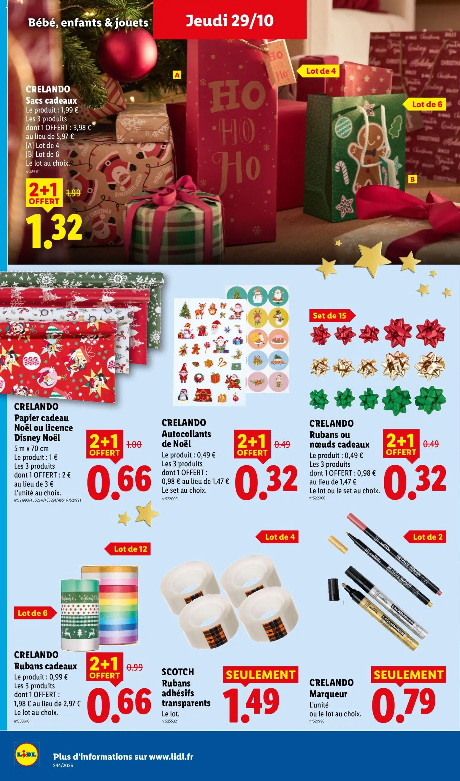 Prévisualisation de LIDL catalogue du magasin LIDL formulaire valide 29/10/2026 - Jouets, Autocollants, Papier cadeau