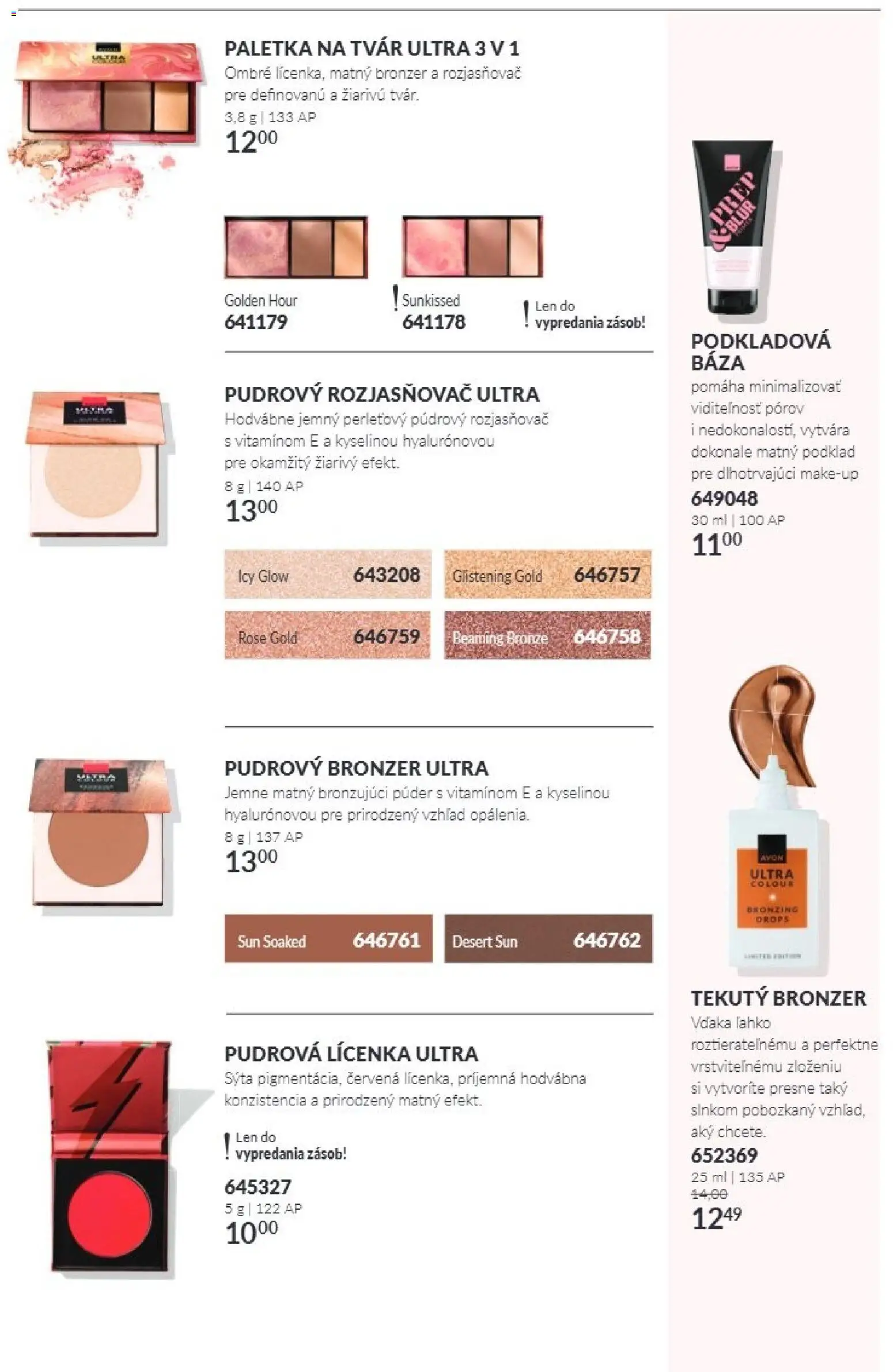 Náhľad Avon letáku platného od 01.11.2026 - Bronzer, Rozjasňovač, Púder, Lícenka