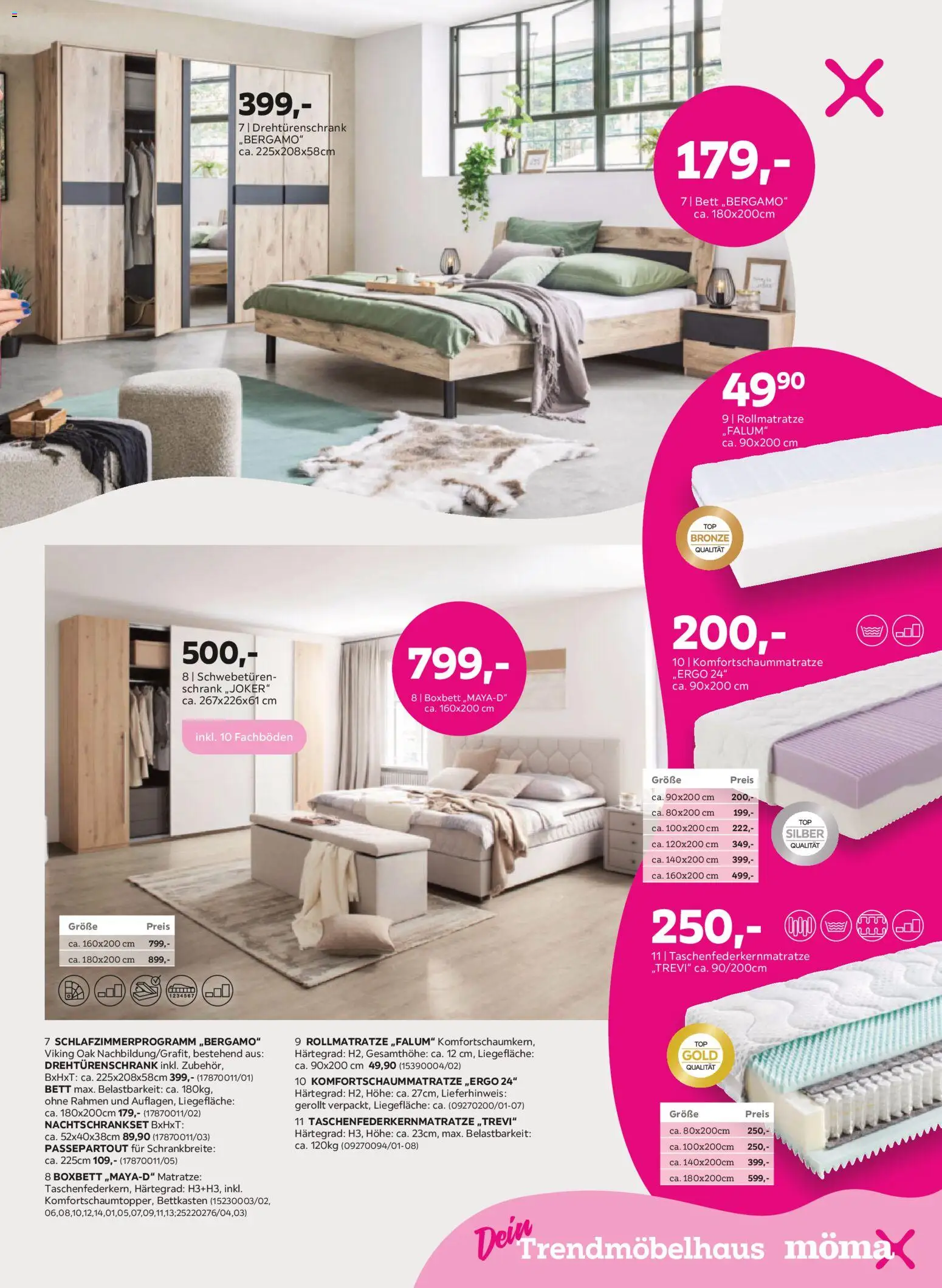 Vorschau von dem Prospekt des Geschäftes Mömax, gültig ab dem 07.09.2026 - Matratze, Bett, Schrank, Drehtürenschrank
