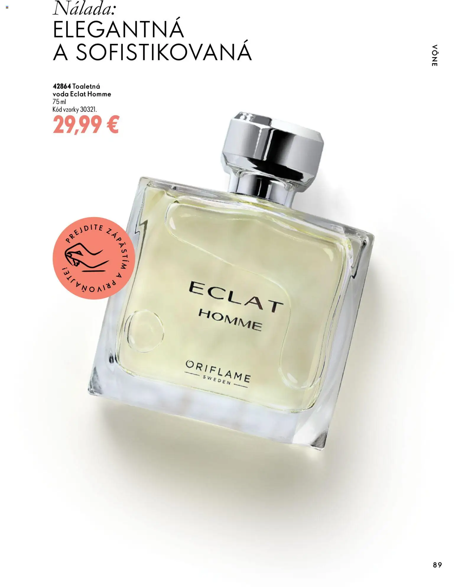 Náhľad Oriflame letáku platného od 30.09.2026 - Voda, Toaletná voda