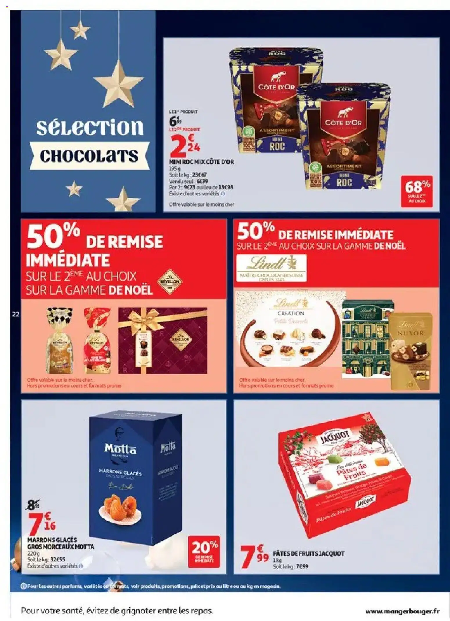 Prévisualisation de Auchan 25 jours 1 supers du magasin Auchan formulaire valide 27/10/2026 - Fruits, Lindt, Pâtes, Glaces, Pâtes de fruits, Marrons glacés