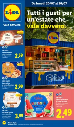 Anteprima dell'opuscolo Lidl volantino Gelato dal negozio Lidl valido da 20/07/2026