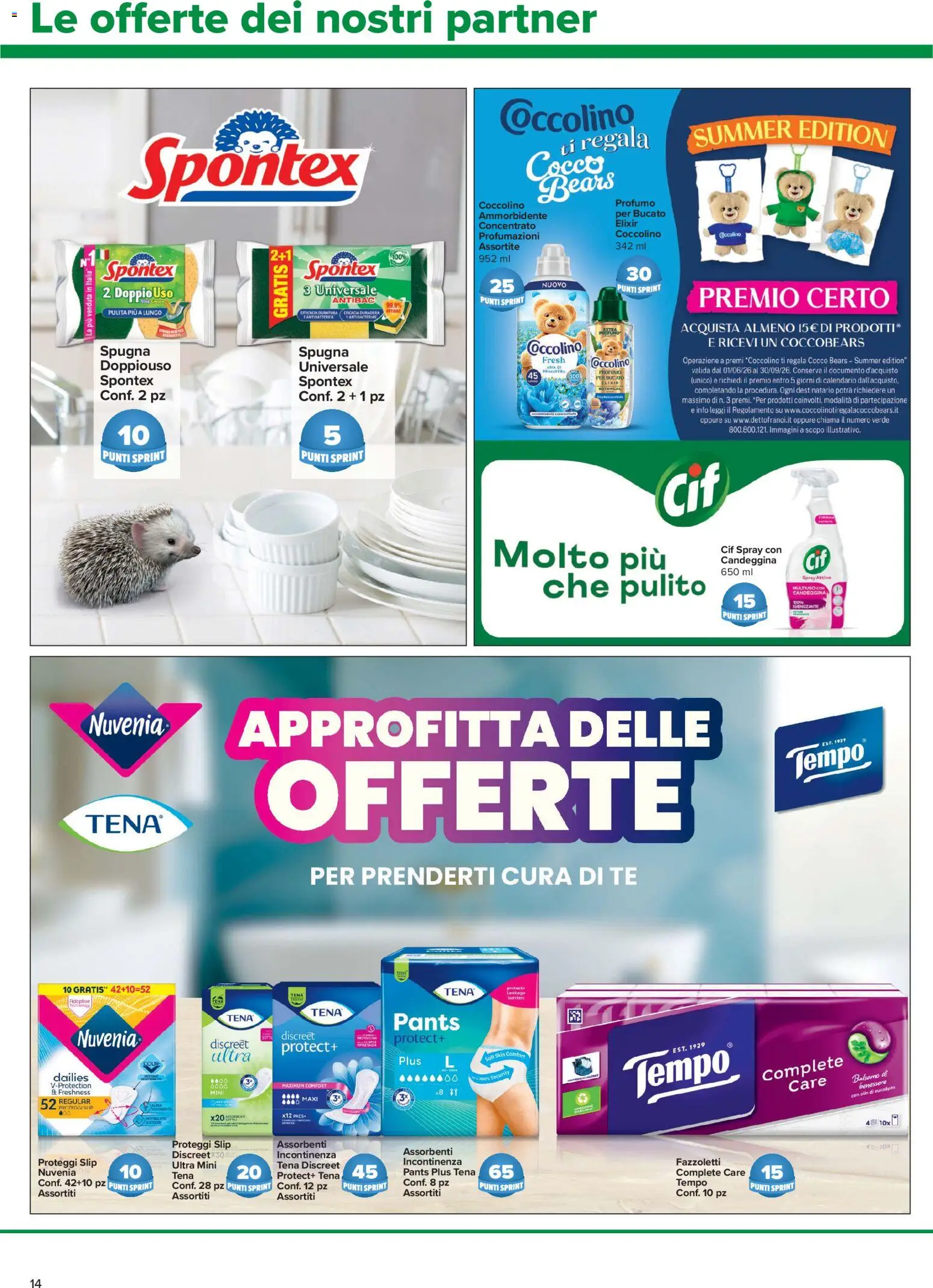Anteprima dell'opuscolo Carrefour volantino dal negozio Carrefour valido da 27/08/2026 - Olio, Cocco, Ammorbidente, Spugna, Assorbenti, Tè, Balsamo, Fazzoletti