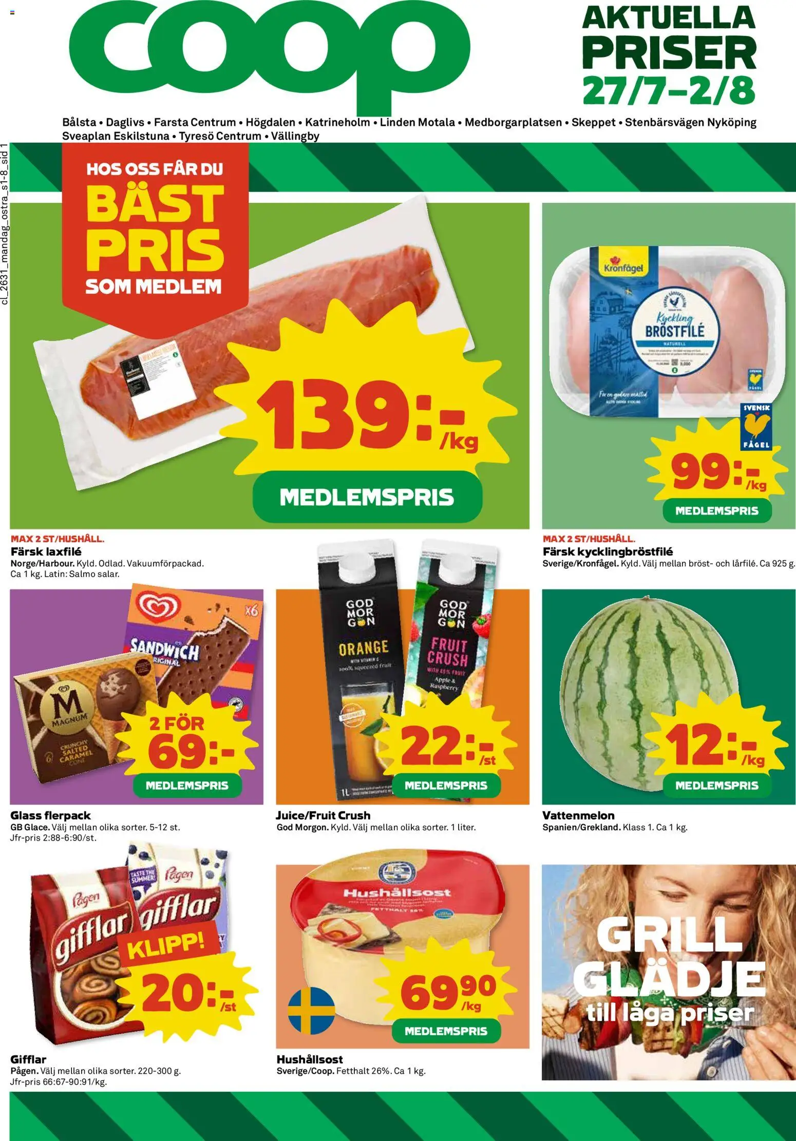 Förhandsgranska reklamblad Coop erbjudanden från butik Coop gäller från 27/07/2026