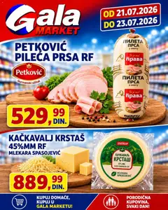 Pregled Gala MARKET kataloga - važi od 21.07.2026