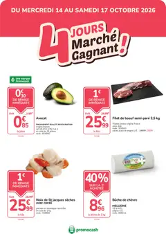 Prévisualisation de Promocash catalogue 4 jours Marché Gagnant du magasin Promocash formulaire valide 14/10/2026
