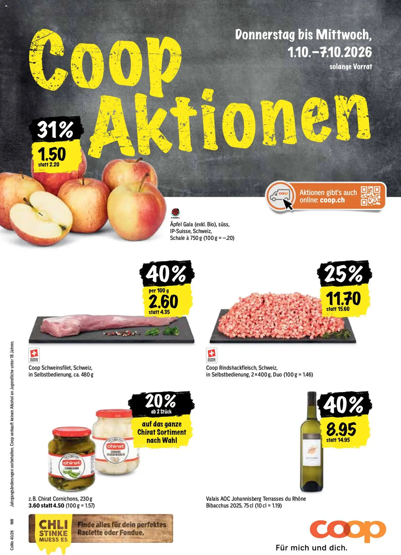 Vorschau des Merkblatts Coop aktionen vom Shop Coop gültig von 01.10.2026 bis 07.10.2026