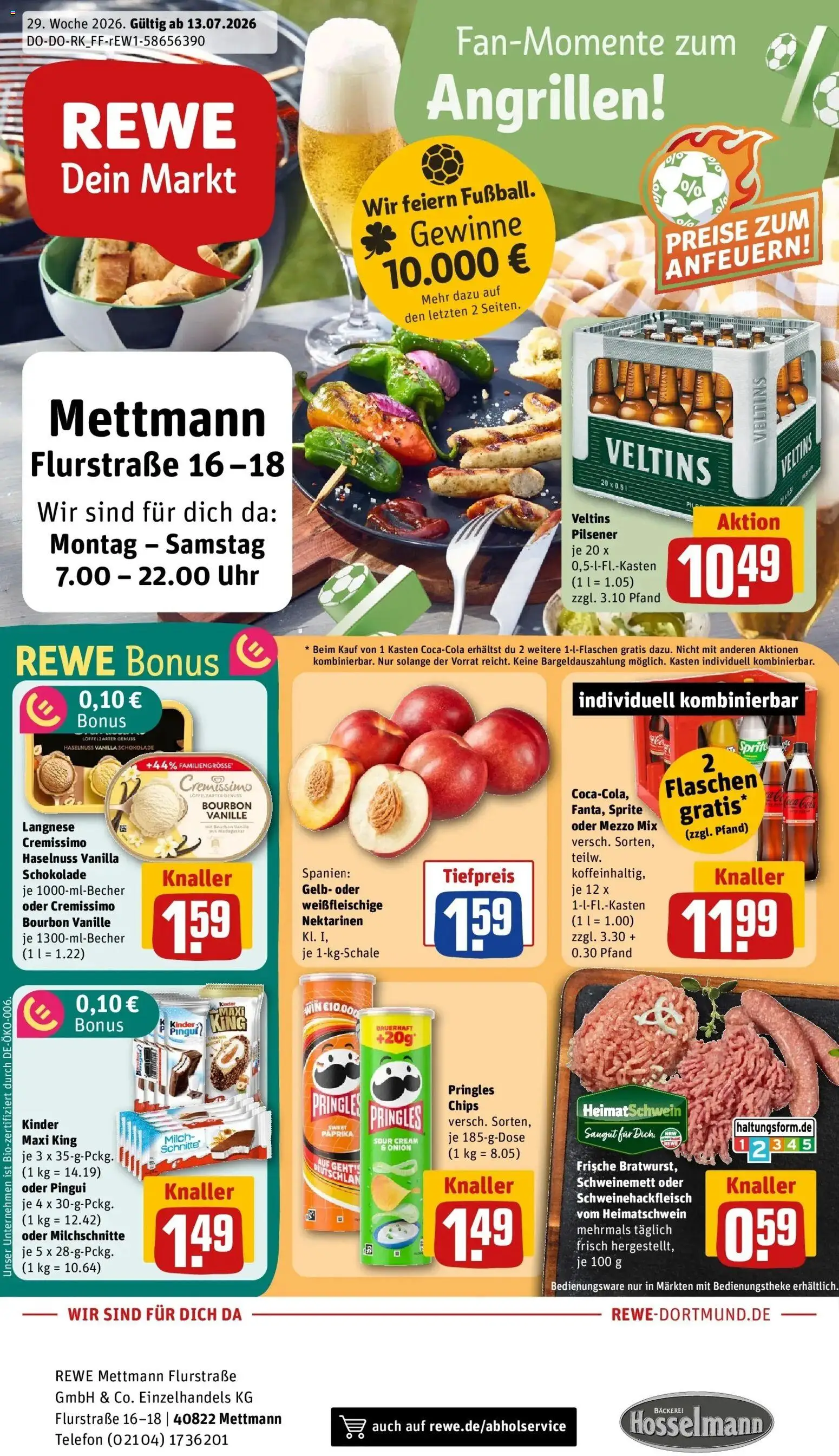 Vorschau von dem Prospekt des Geschäftes Rewe, gültig ab dem 13.07.2026