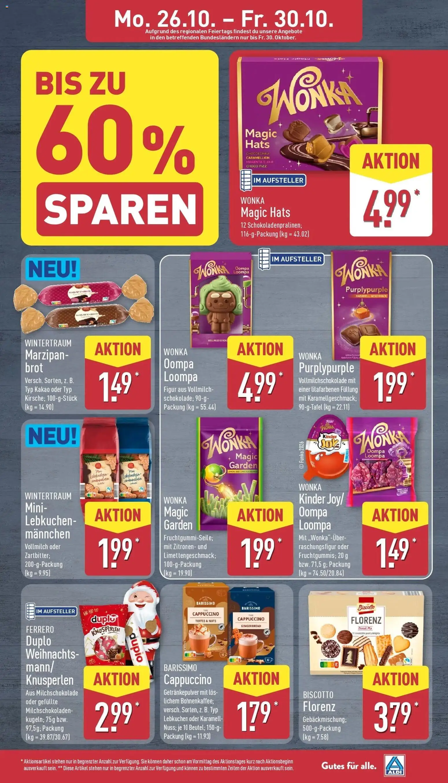 Vorschau von dem Prospekt des Geschäftes Aldi, gültig ab dem 26.10.2026