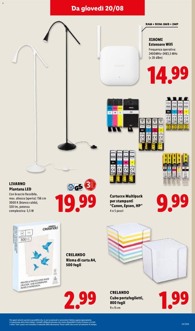 Nuovo volantino Lidl dal 20/08
