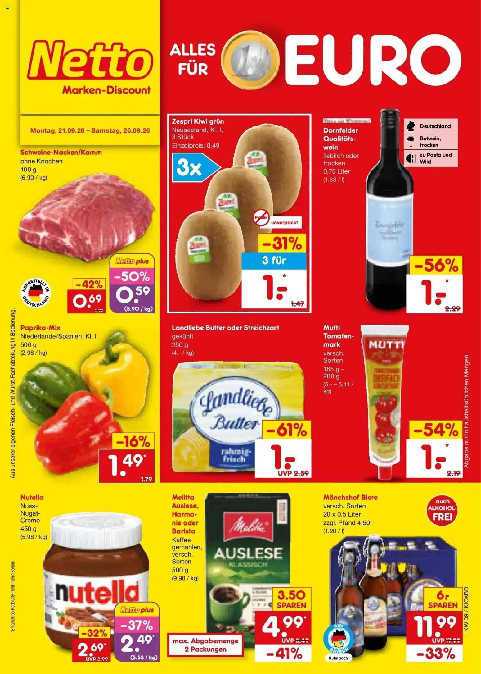 Vorschau von dem Prospekt des Geschäftes Netto Marken-Discount, gültig ab dem 21.09.2026