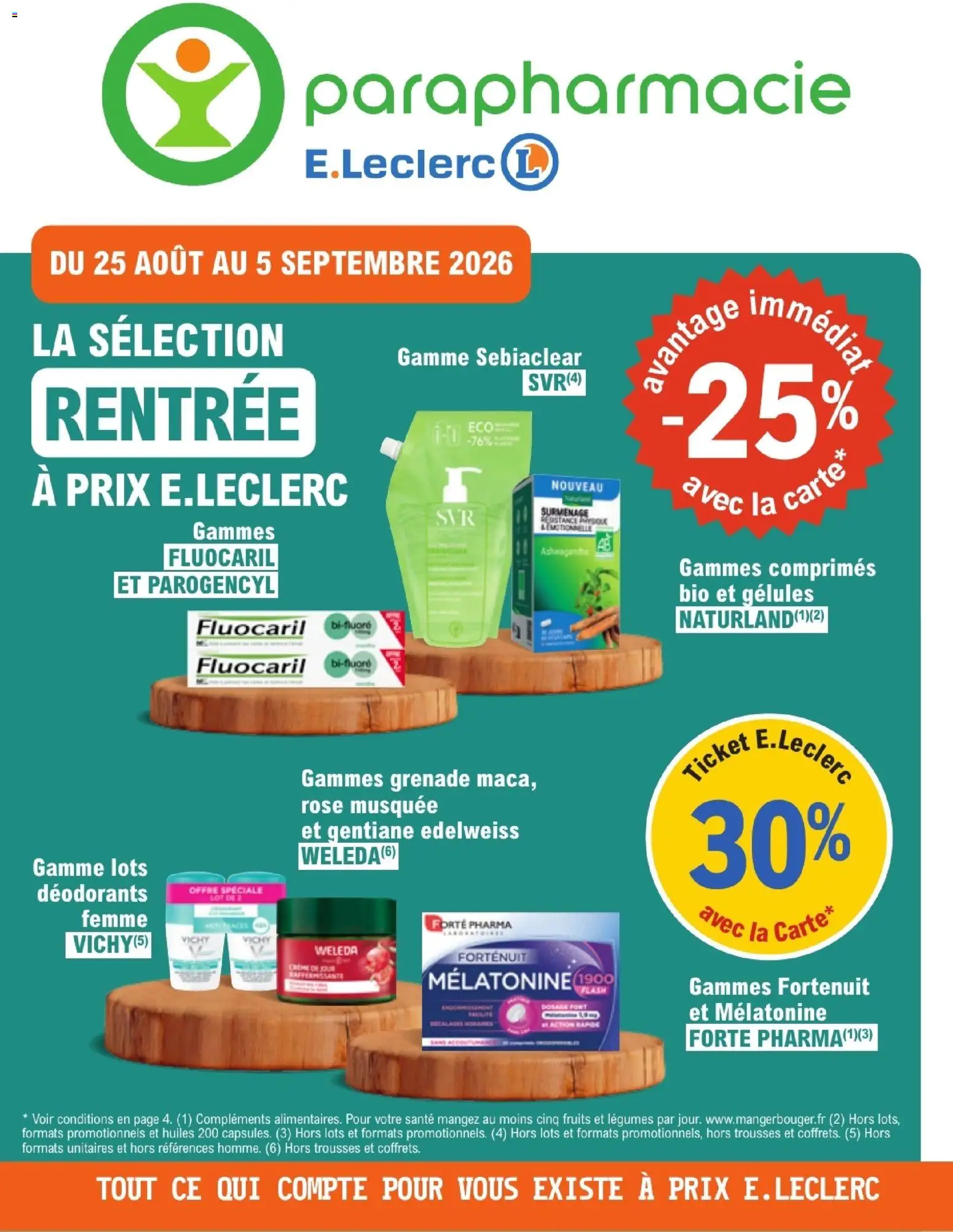 Prévisualisation de E.Leclerc Parapharmacie catalogue du magasin E.Leclerc formulaire valide 25/08/2026
