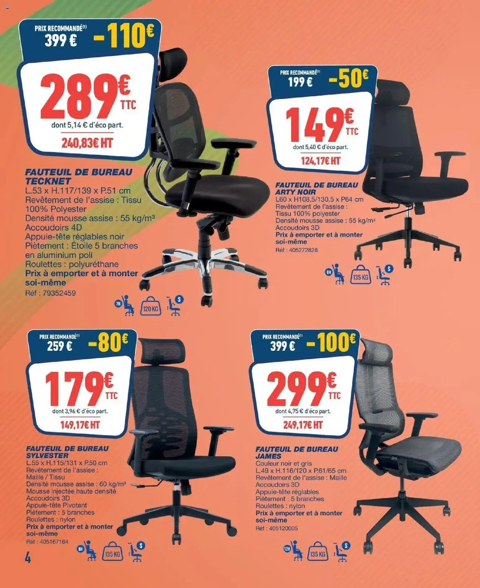 Prévisualisation de Prix en folie! du magasin Bureau Vallée formulaire valide 02/11/2026 - Bureau, Fauteuil, Mousse