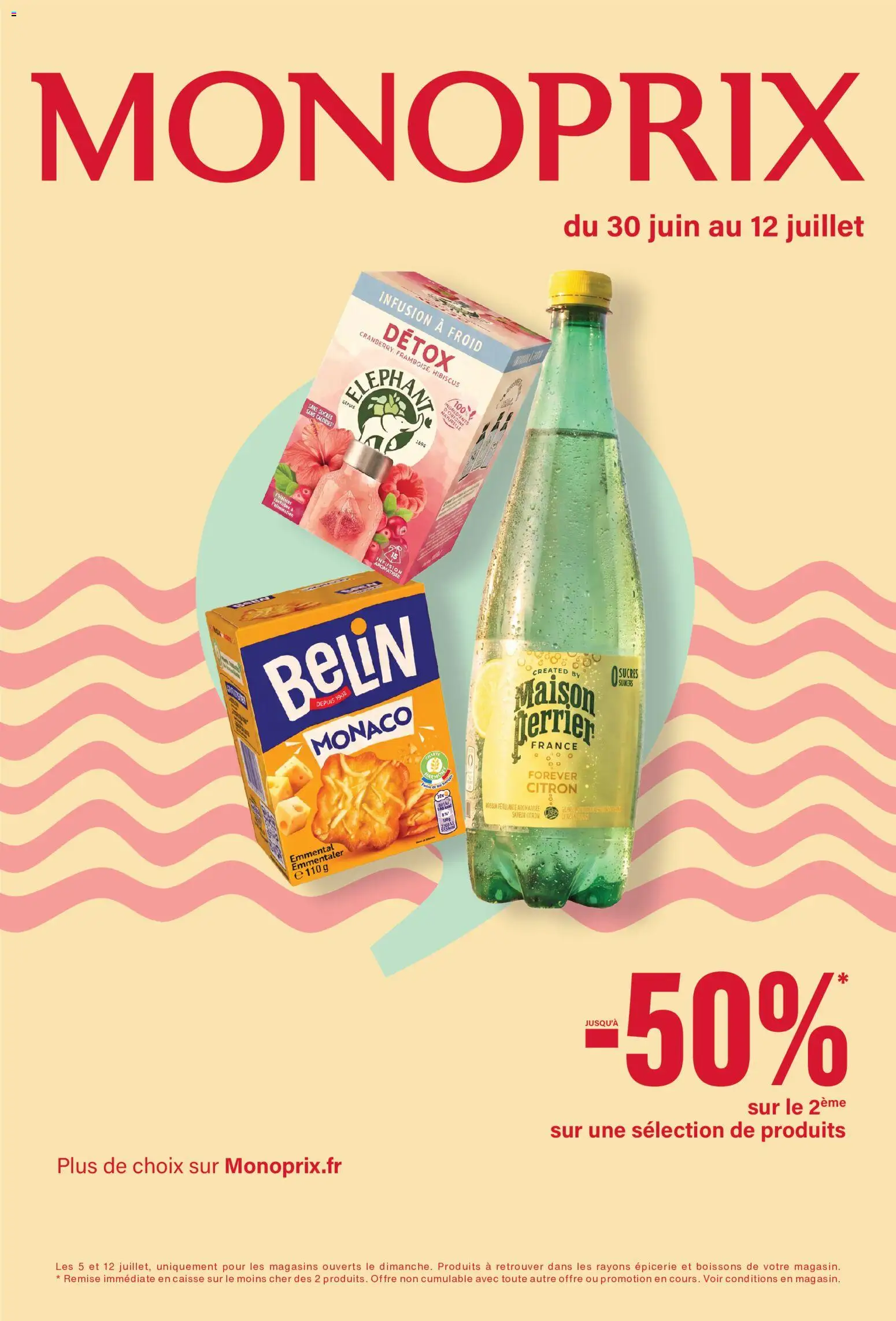 Prévisualisation de Monoprix catalogue du magasin Monoprix formulaire valide 30/06/2026 - Hibiscus, Boisson, Citron, Emmental, Infusion, Ingrédients, Boissons