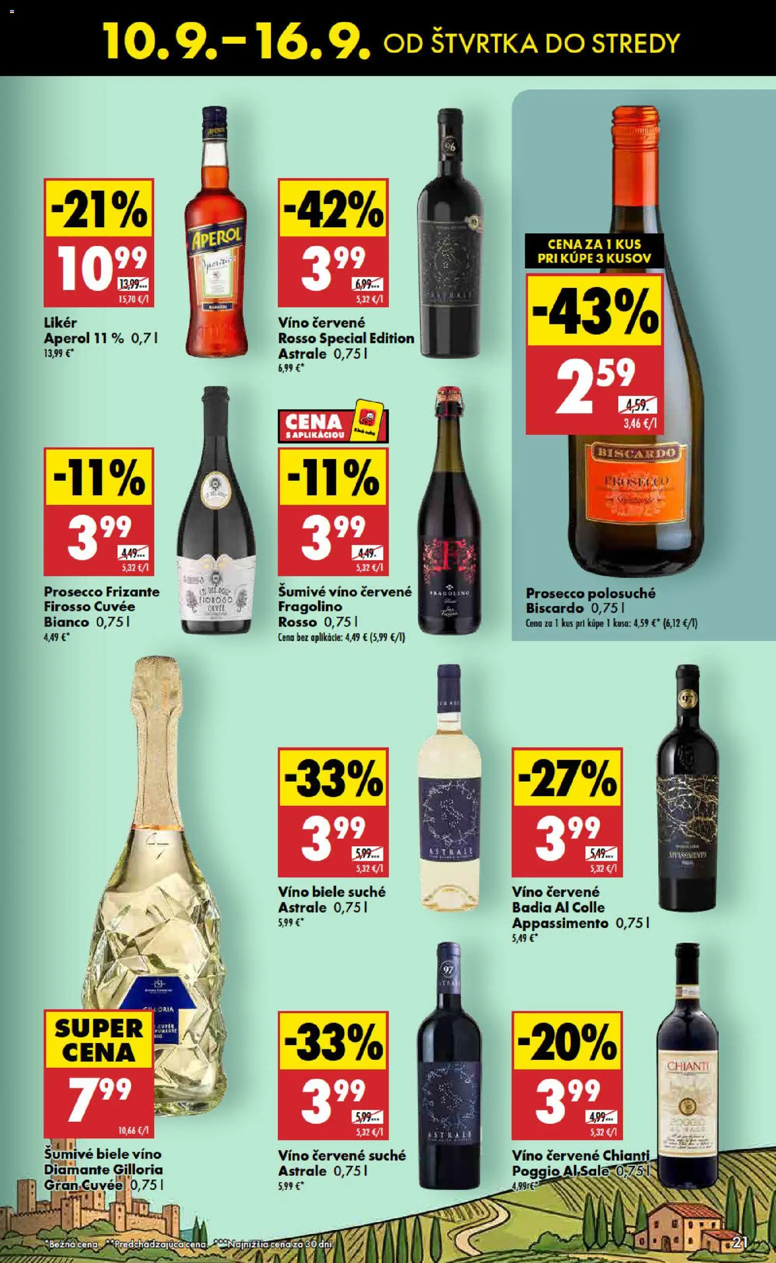Náhľad Biedronka letáku platného od 10.09.2026 - Víno, Prosecco, Aperol, Šumivé víno, Biele víno