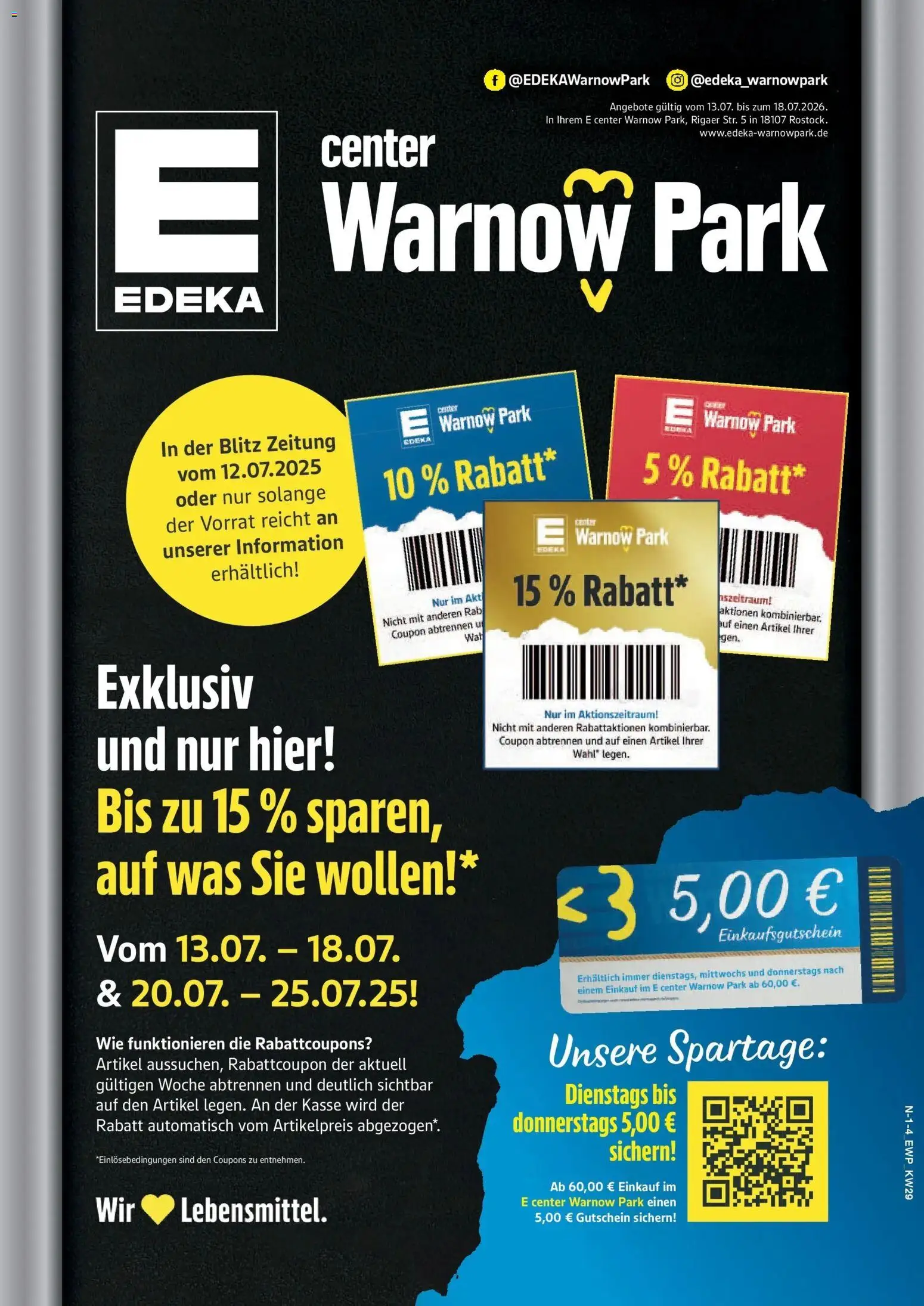 Vorschau von dem Prospekt des Geschäftes Edeka, gültig ab dem 13.07.2026